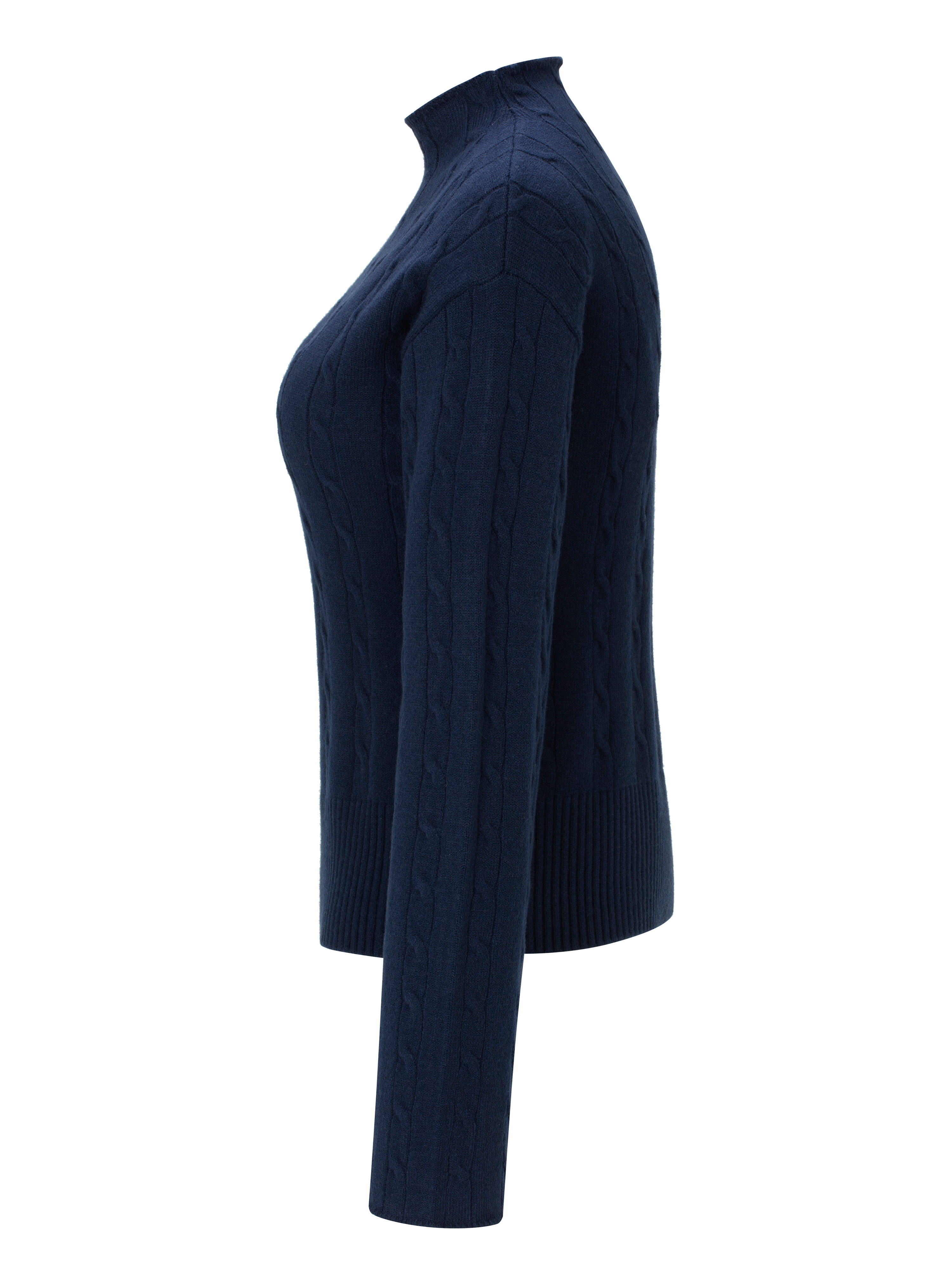 Bitihorn Knitted Cable Sweater  Dark Blue
