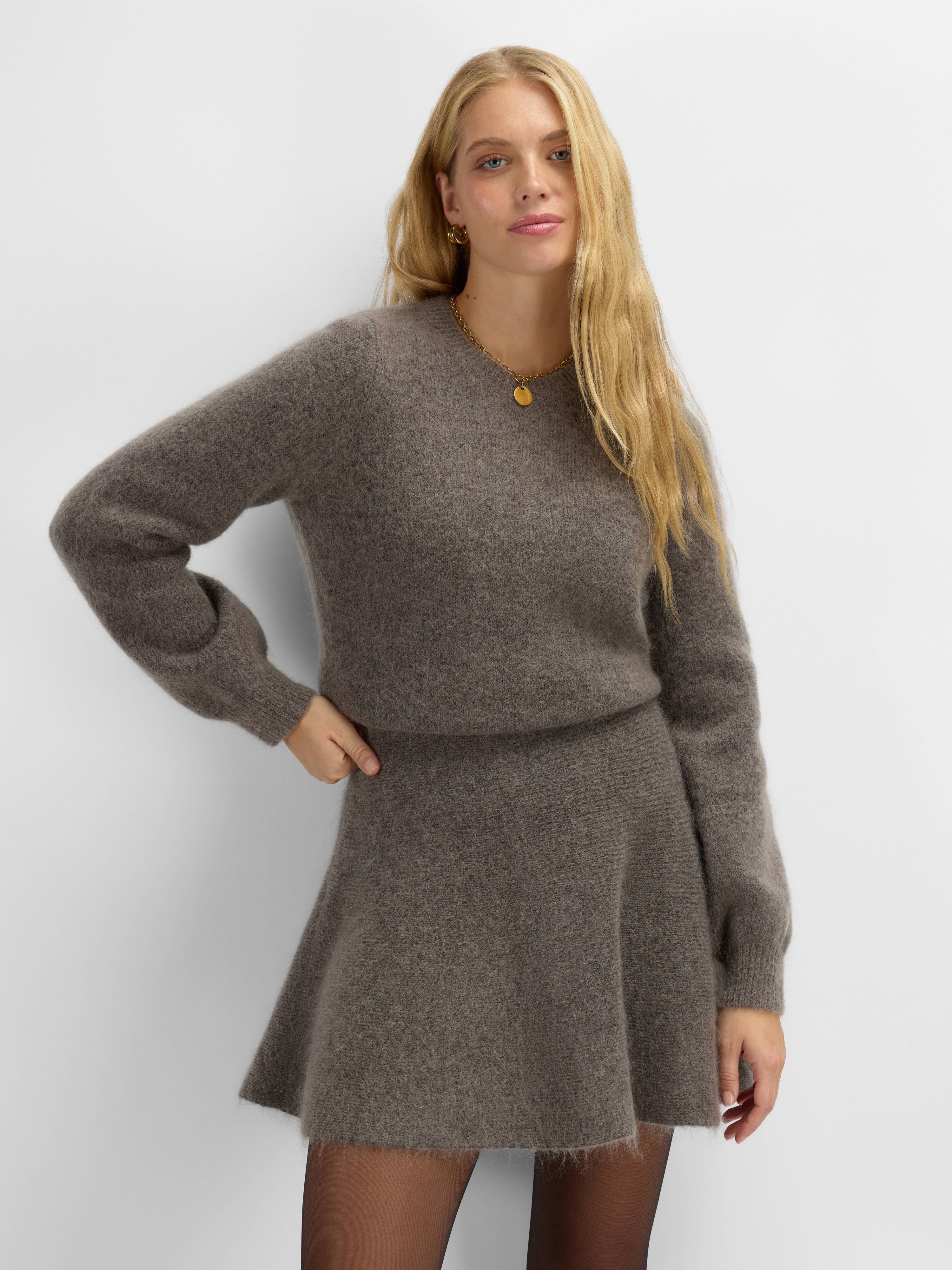 Blåfjell Knitted Dress Taupe