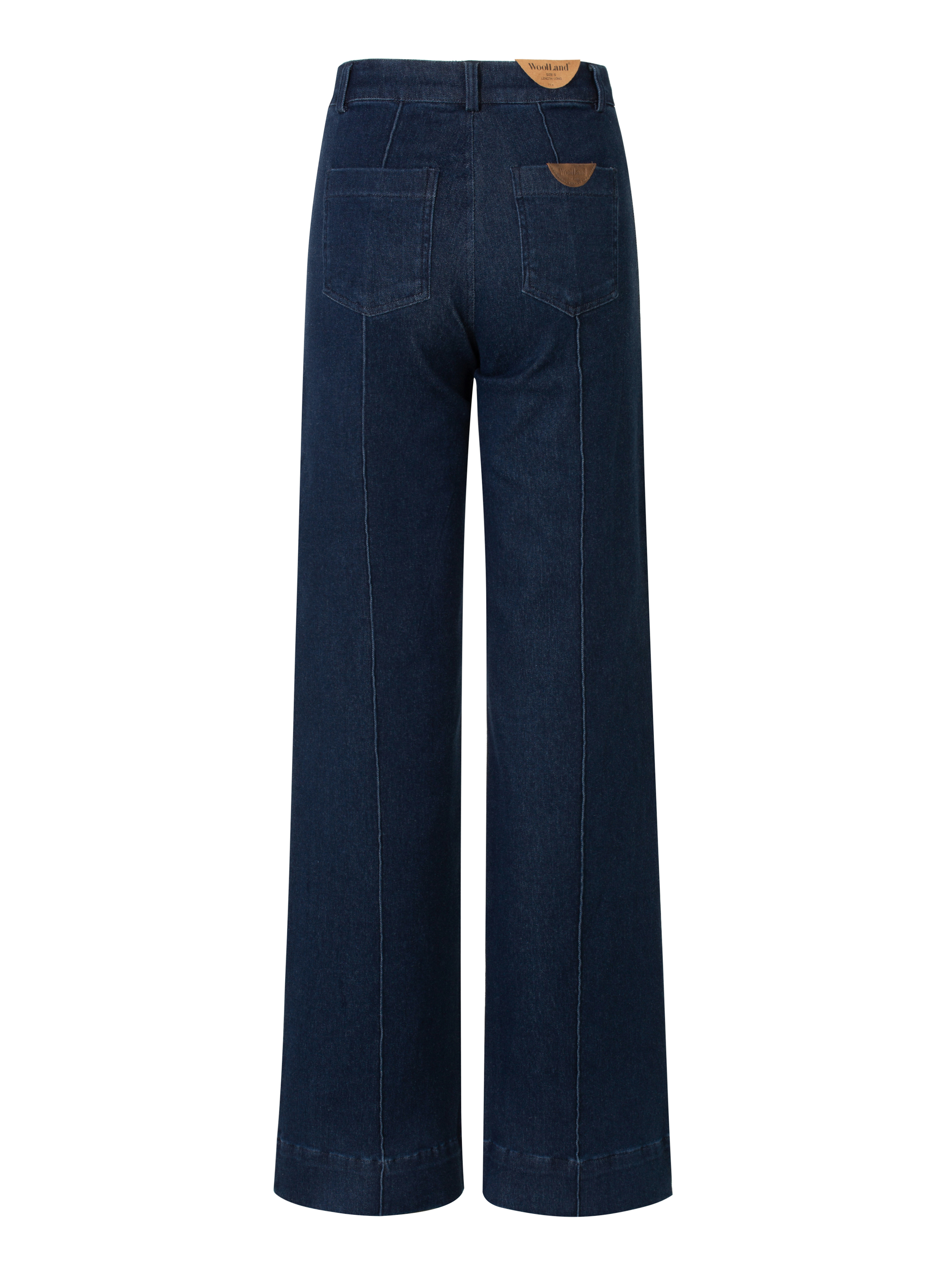 Kongsfjellet Wide Denim Pant Woman Long Dark Blue