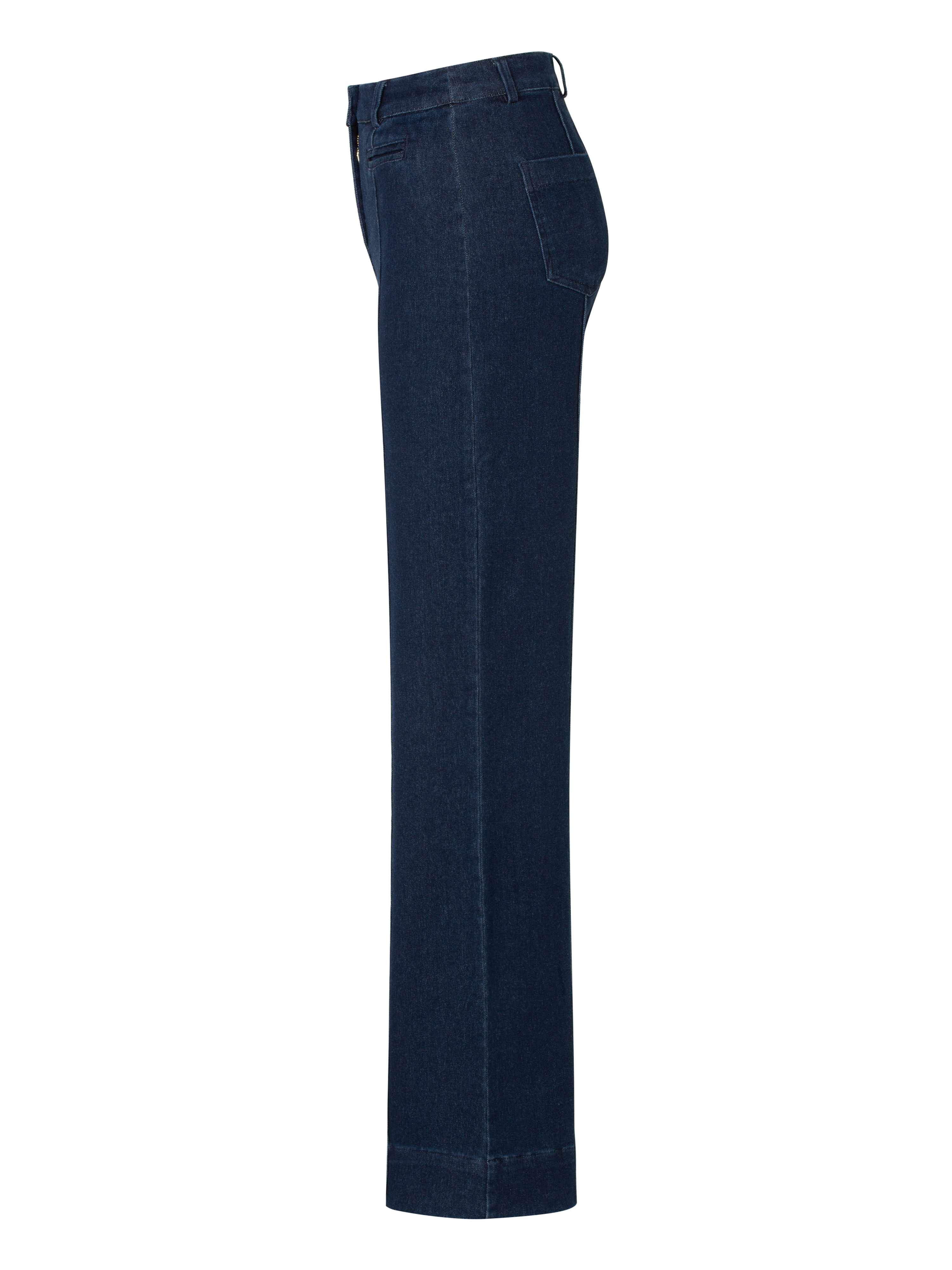 Kongsfjellet Wide Denim Pant Woman Long Dark Blue