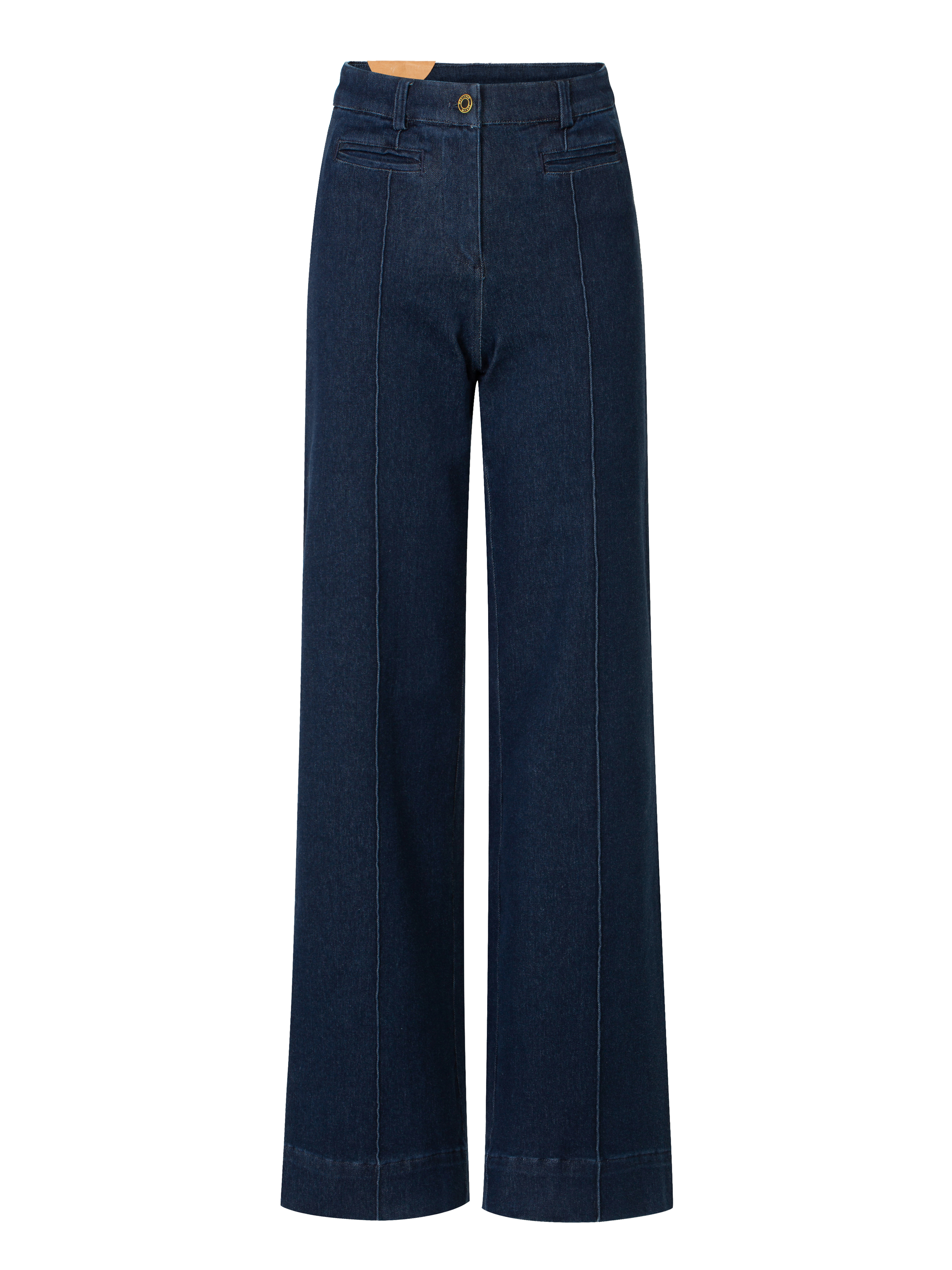 Kongsfjellet Wide Denim Pant Woman Long Dark Blue