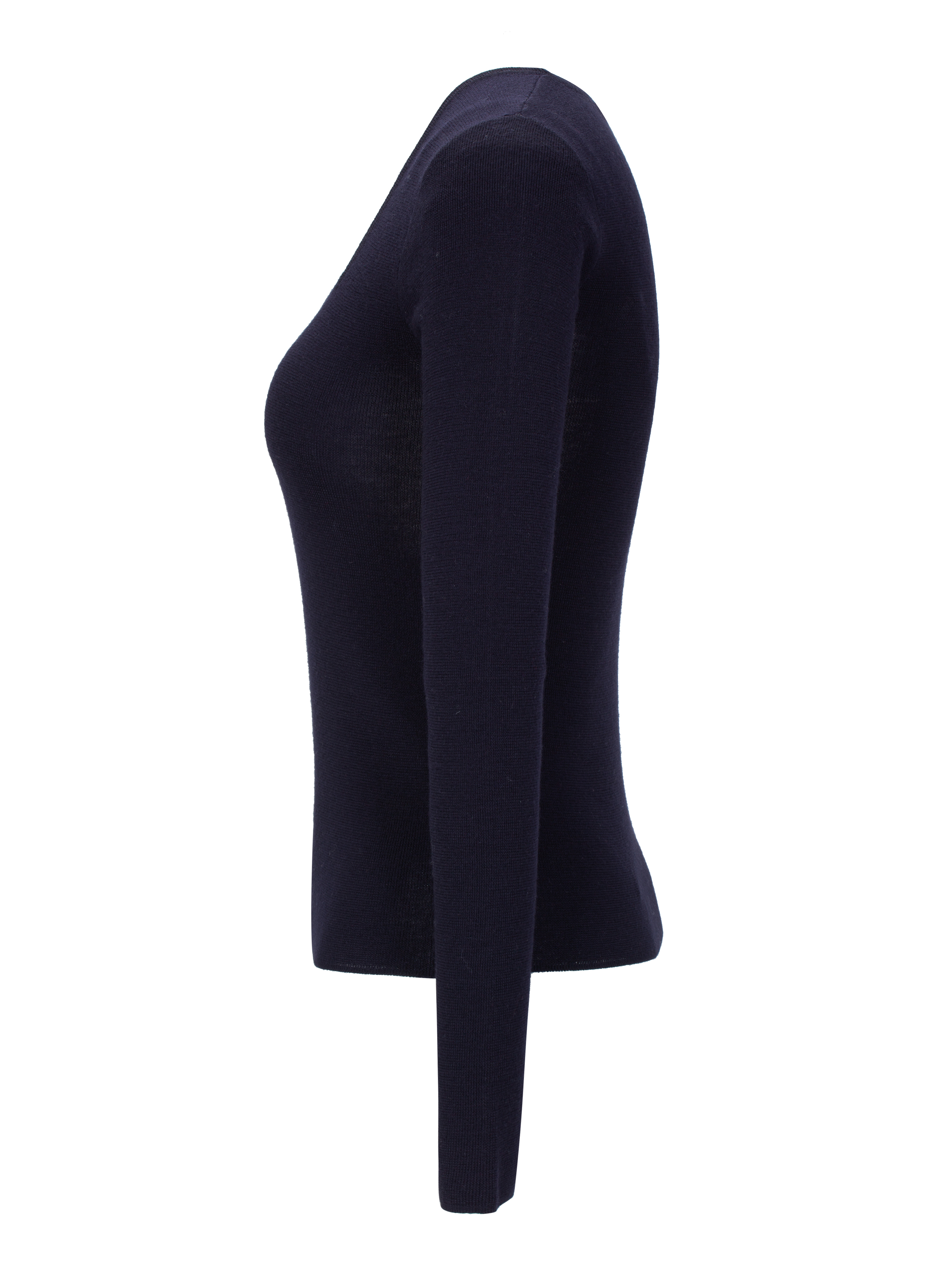 Lifjellet Knitted Roundneck Woman Dark Blue
