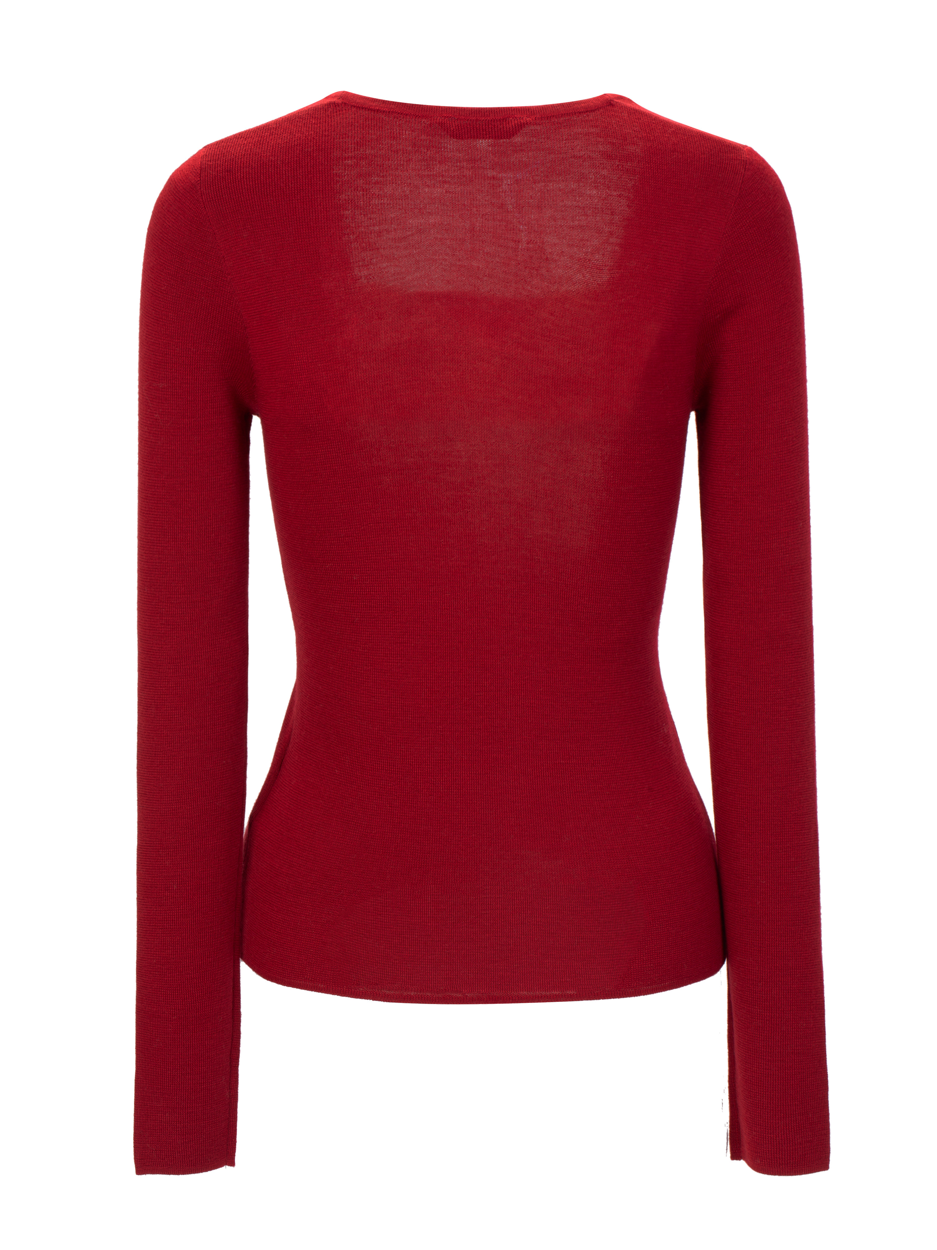 Lifjellet Knitted Roundneck Woman Ruby Red