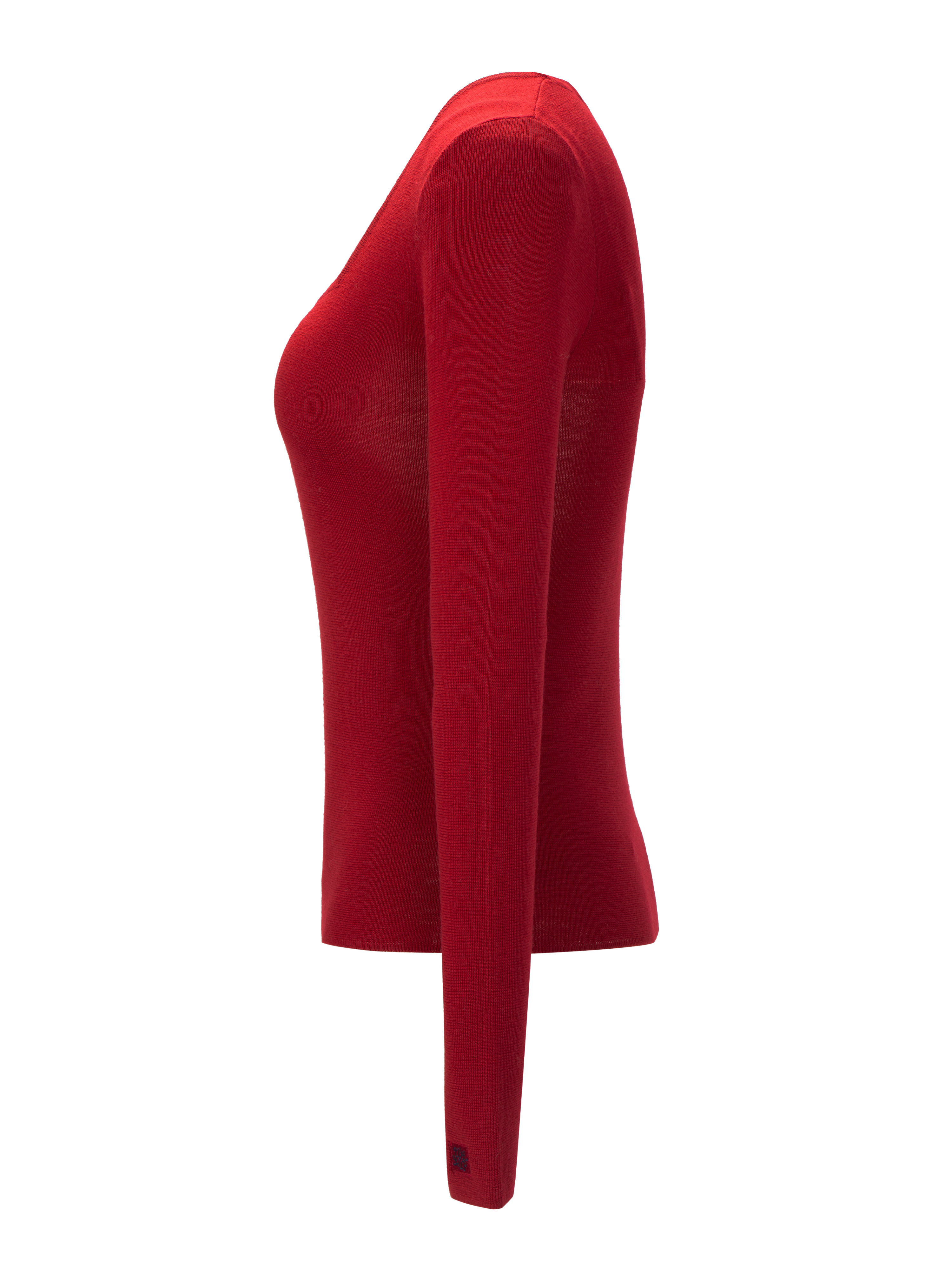 Lifjellet Knitted Roundneck Woman Ruby Red
