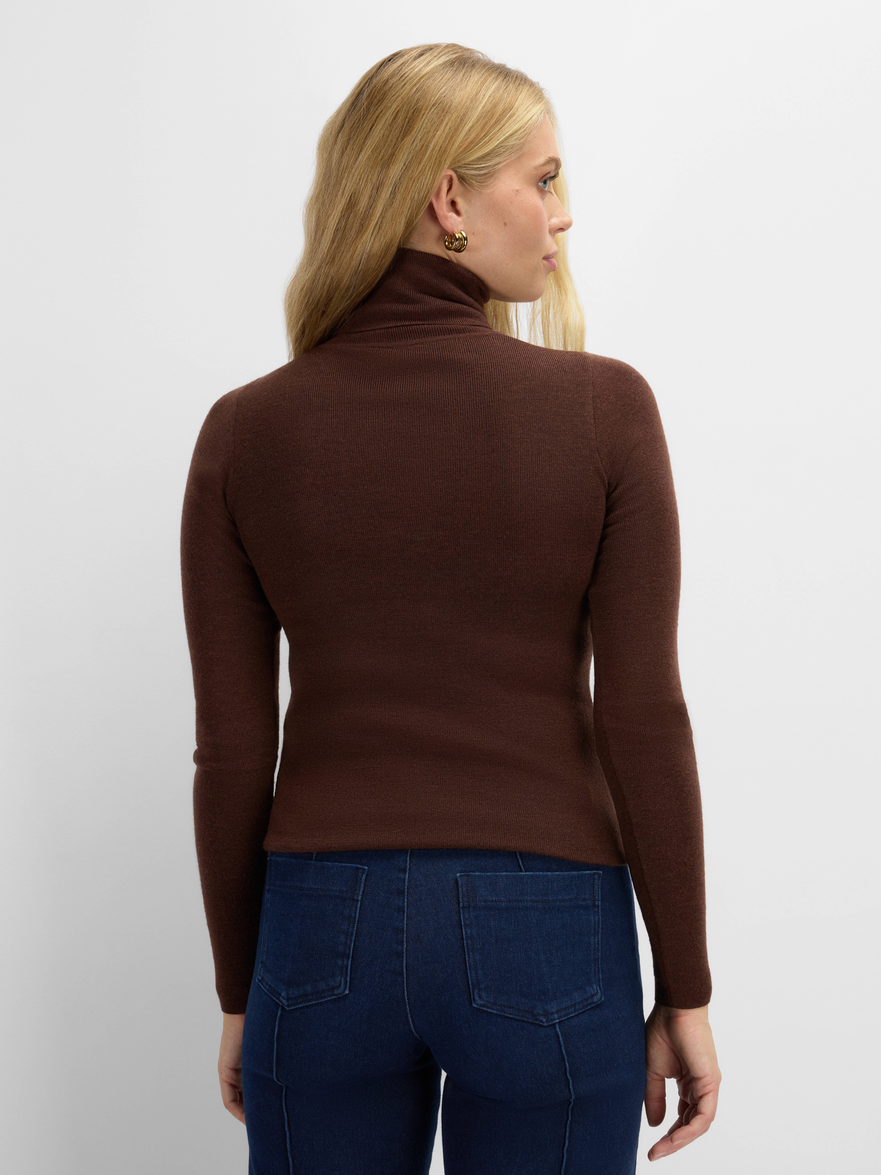 Lifjellet Knitted Top Woman Hot Fudge Melange