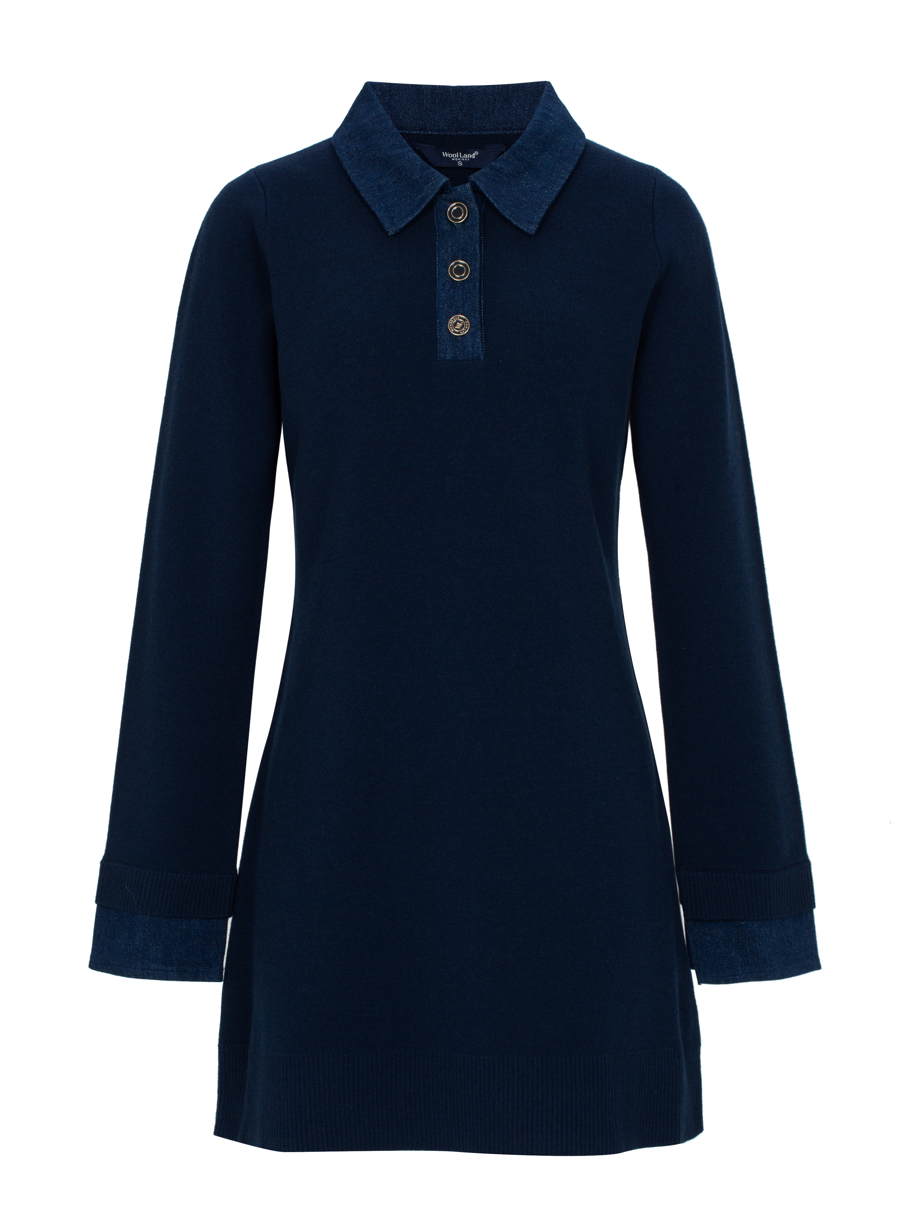 Ravntind Knitted Dress Woman Blue Ink