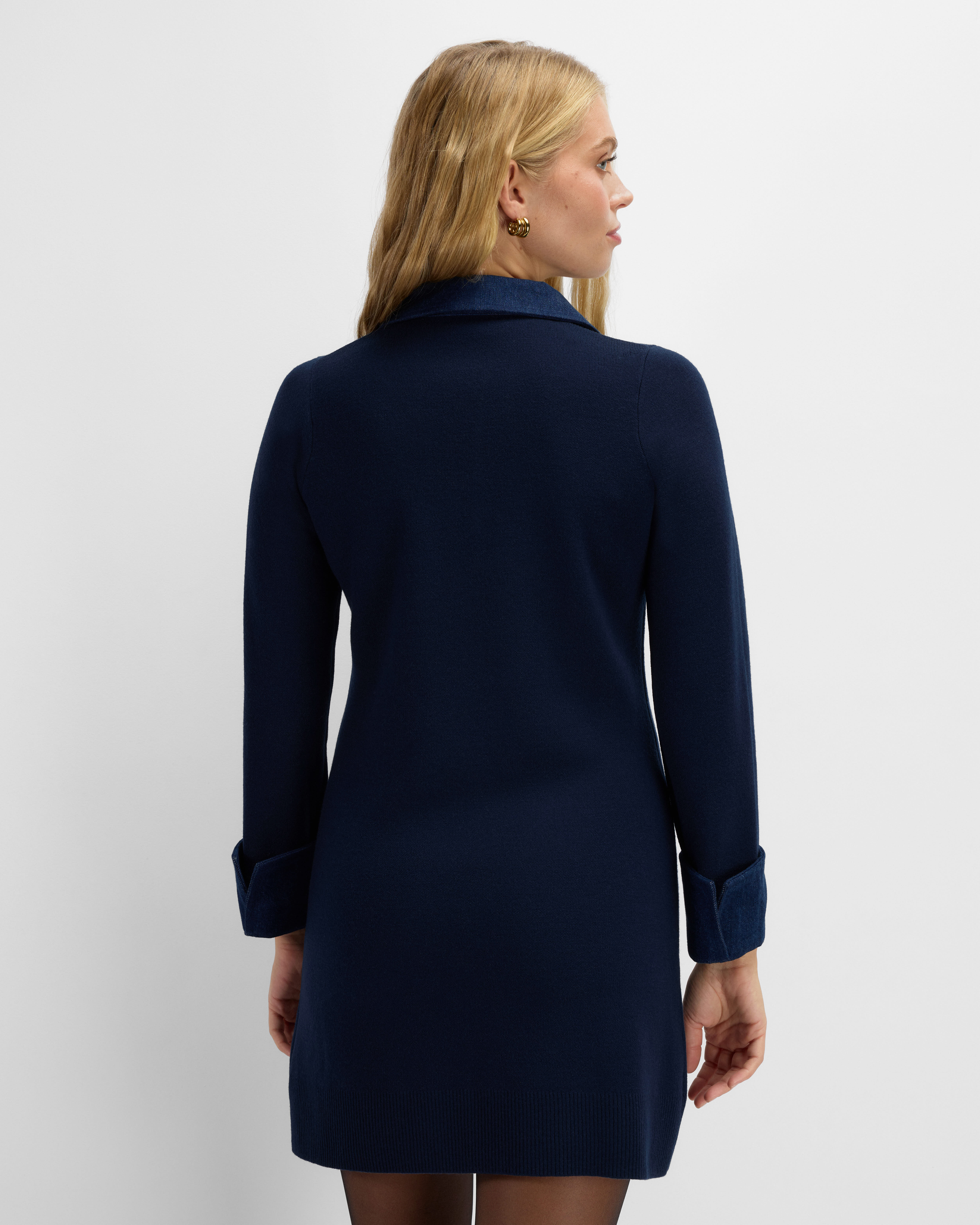Ravntind Knitted Dress Woman Blue Ink