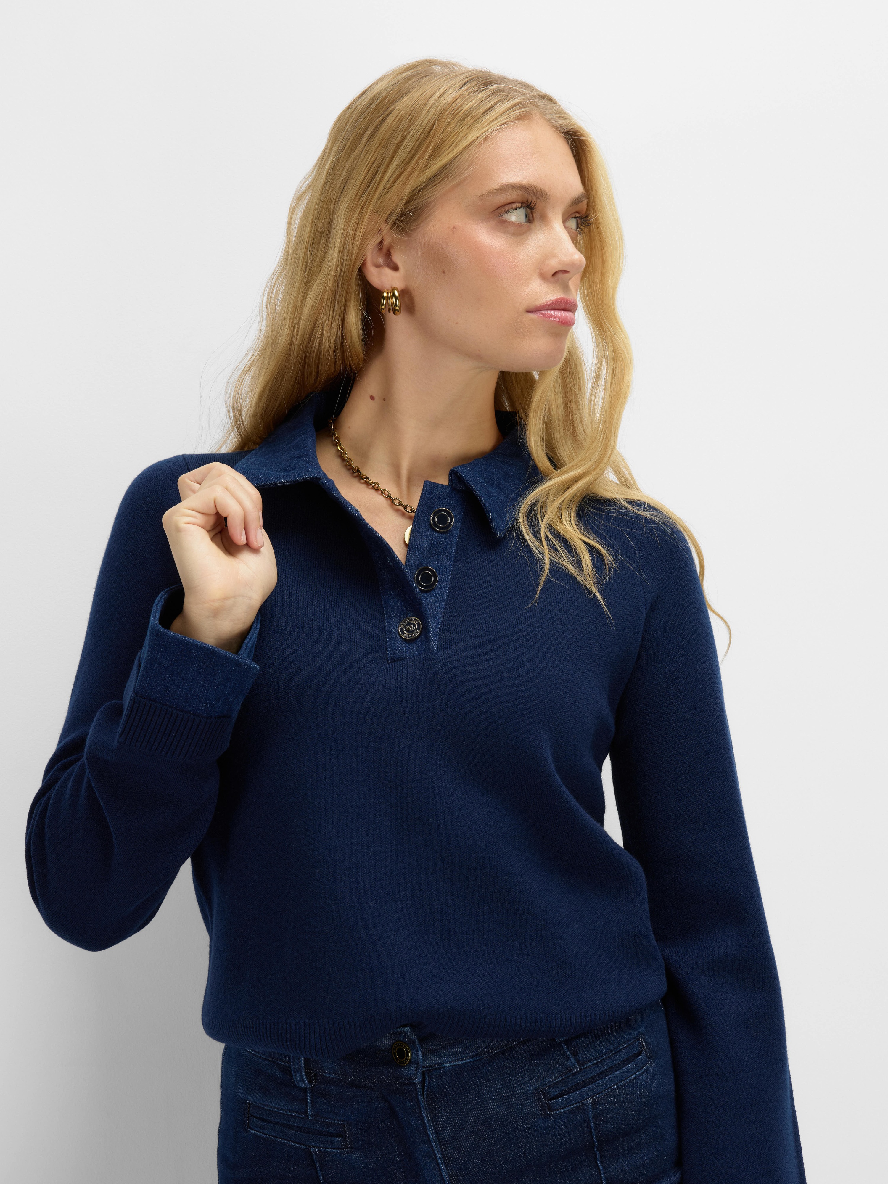 Ravntind Knitted Sweater Woman Blue Ink