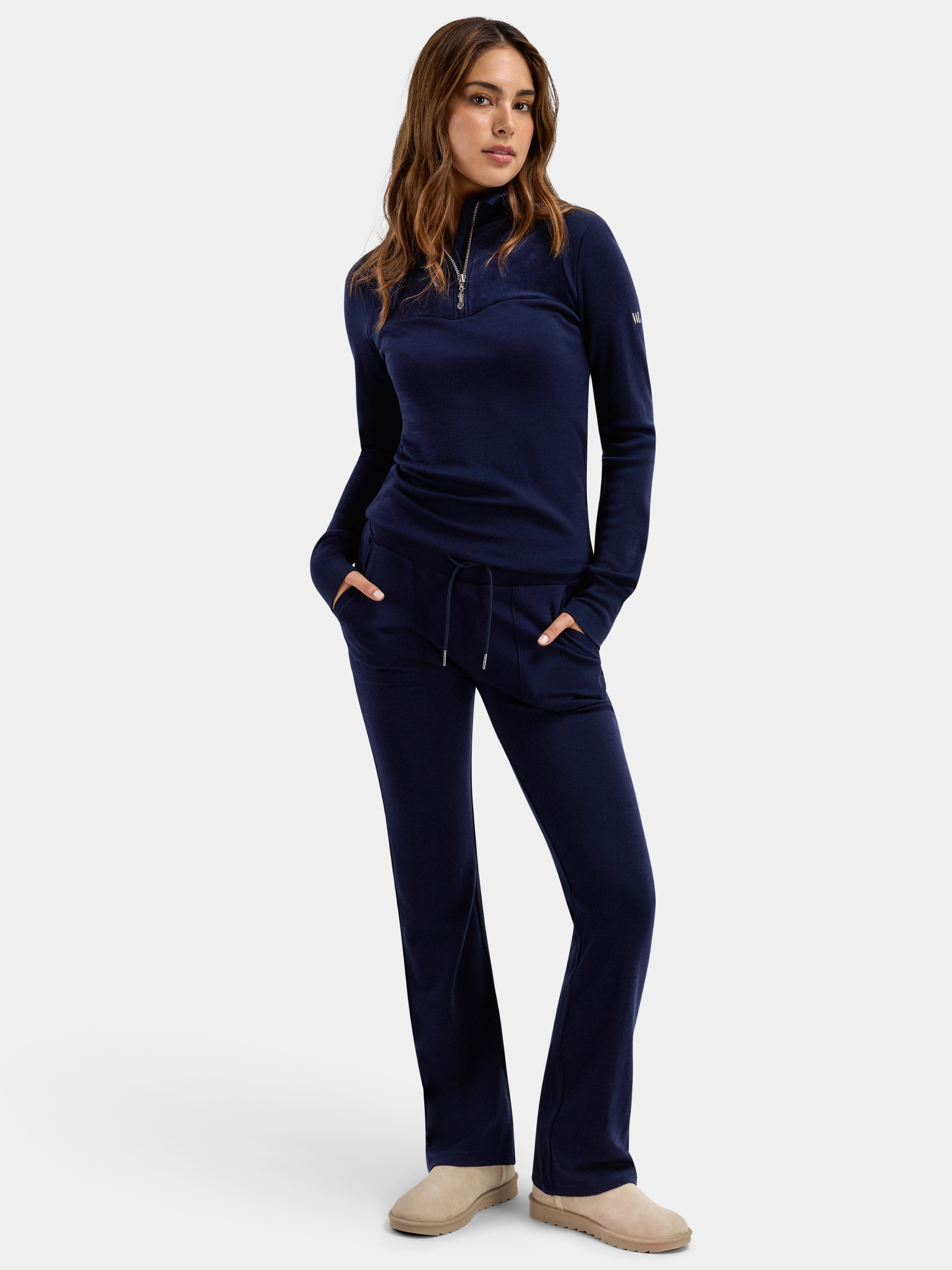 Romsdalshorn Merino Flare Pants Blue Ink