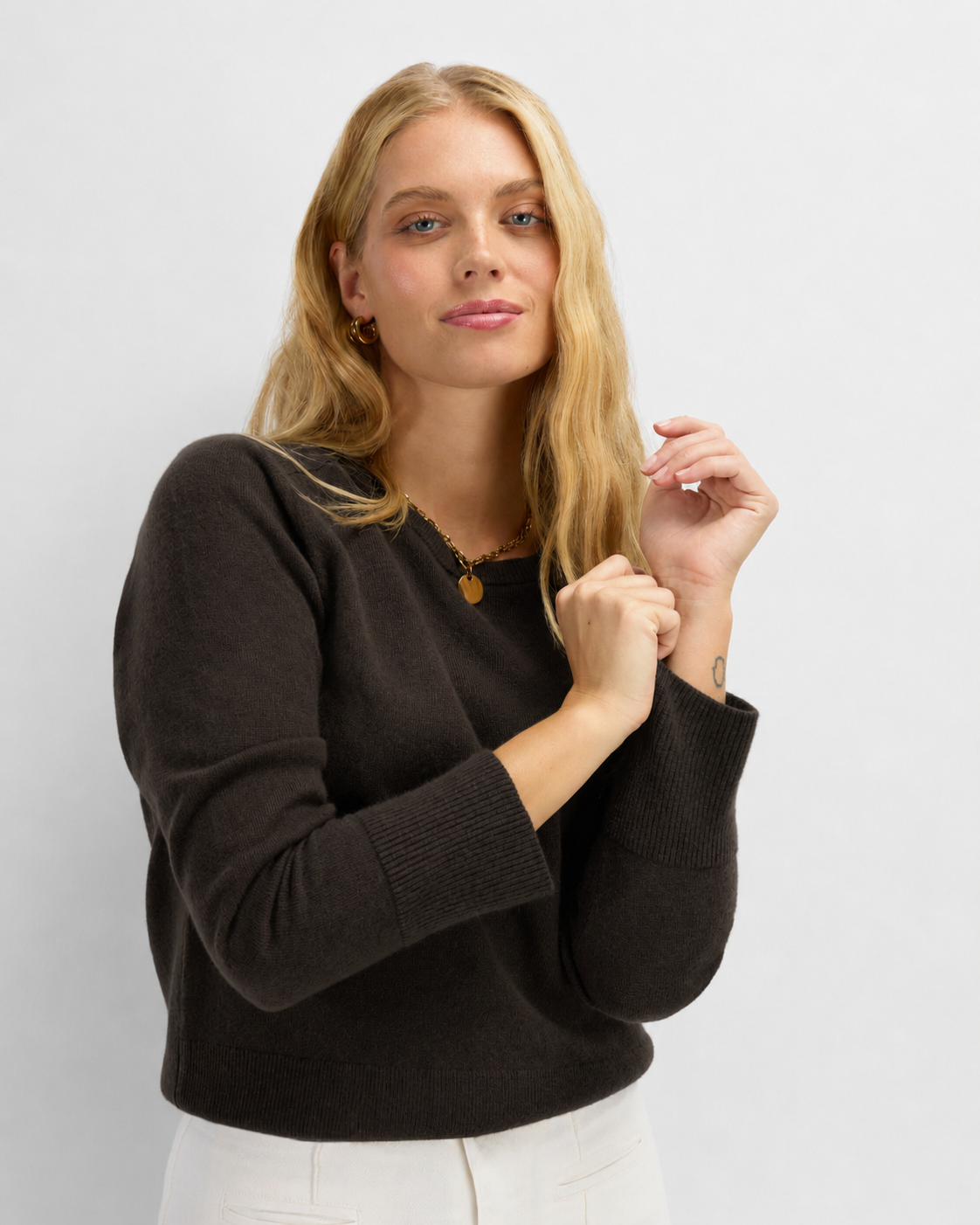 Rundhøe Cashmere Sweater Woman Dark Brown