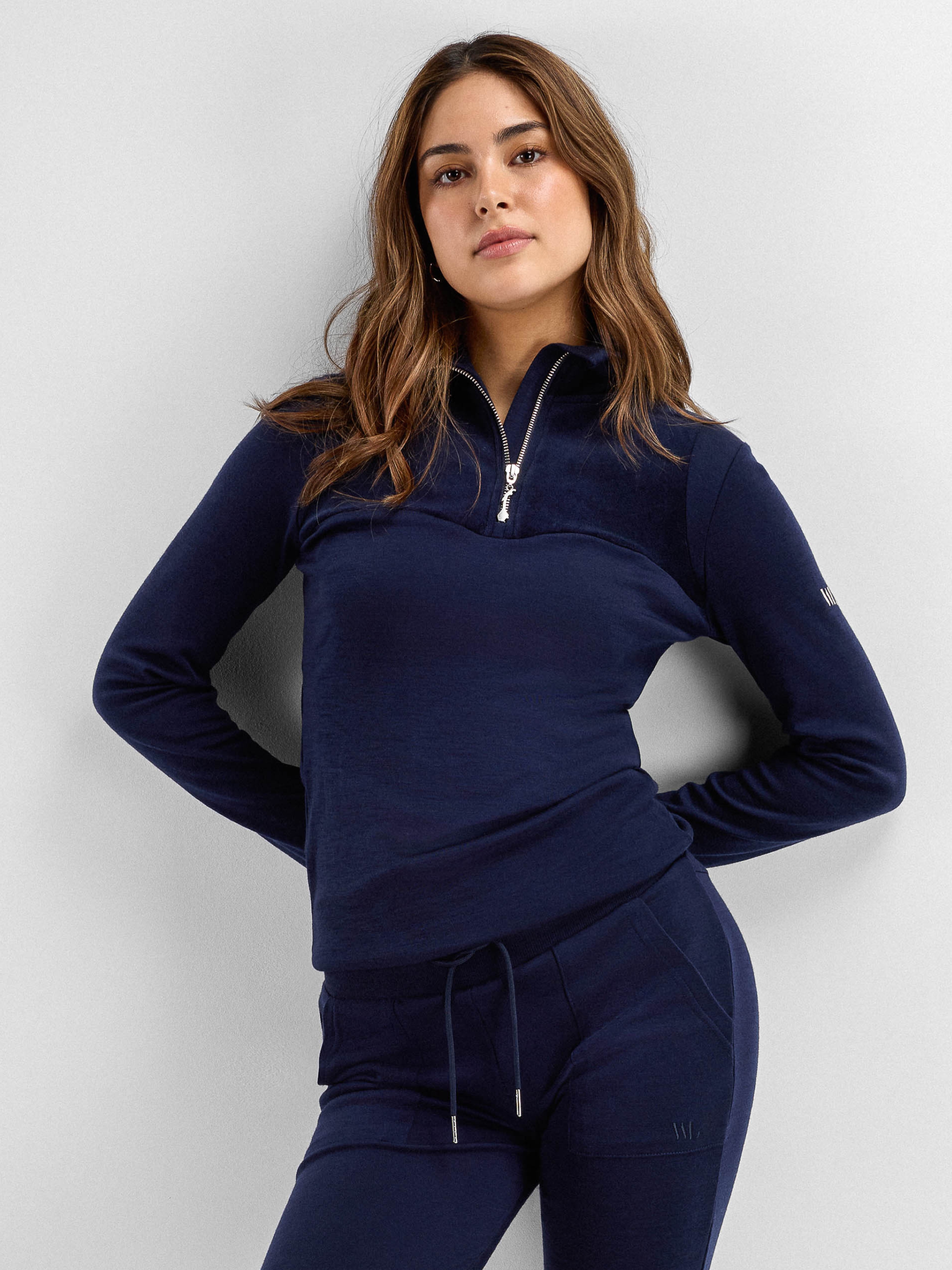 Sirdal Merino Half-zip Blue Ink