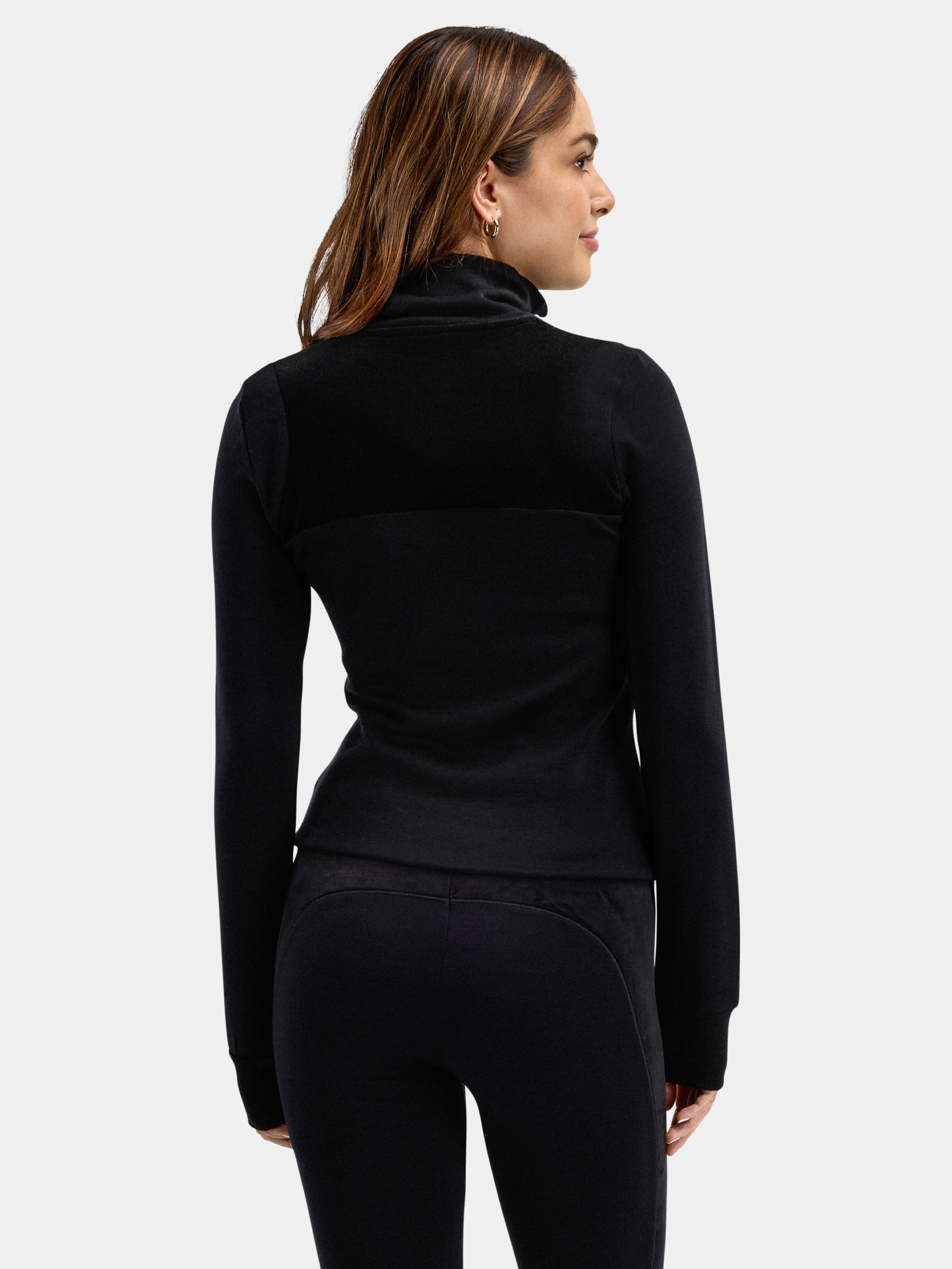 Sirdal Merino Half-zip Pure Black