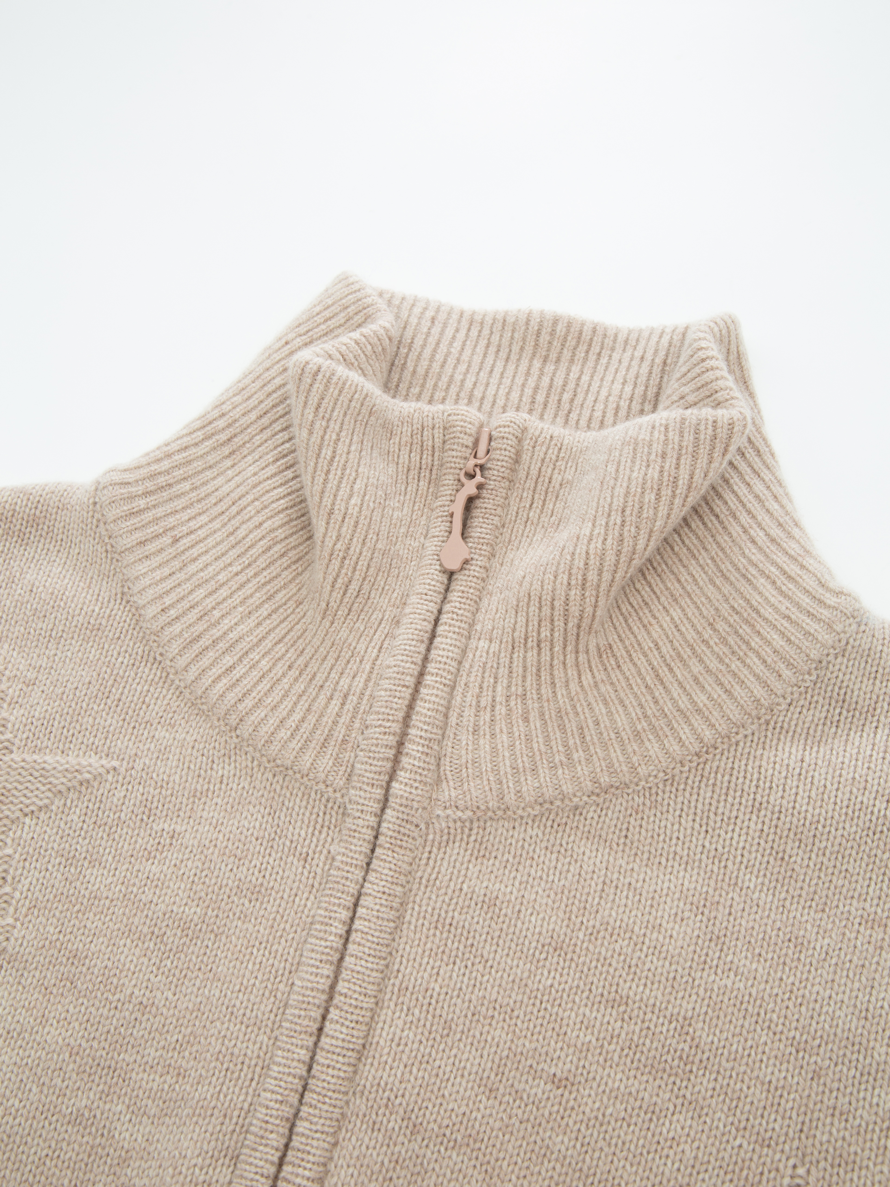 Sørtoppen Cashmere Half-zip Sweater Latte