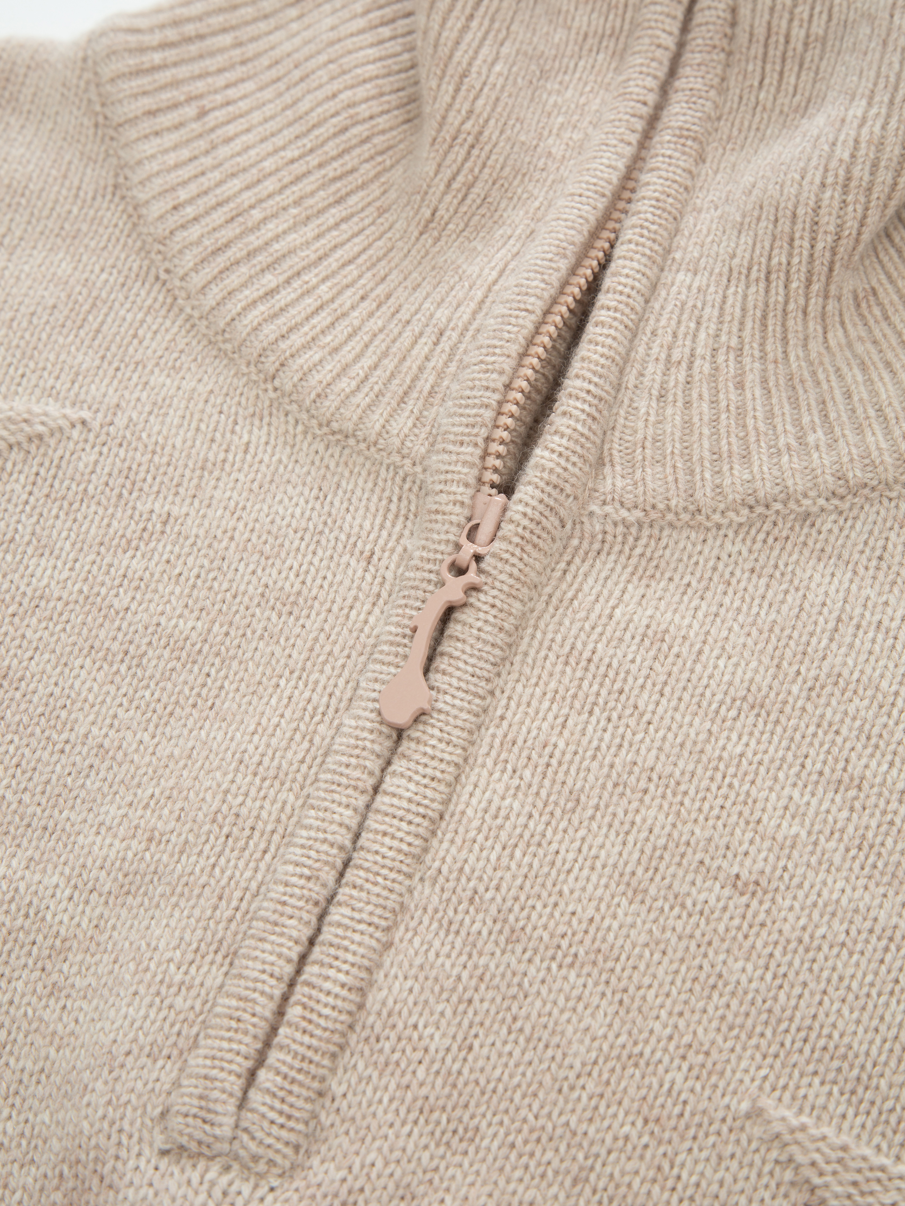 Sørtoppen Cashmere Half-zip Sweater Latte