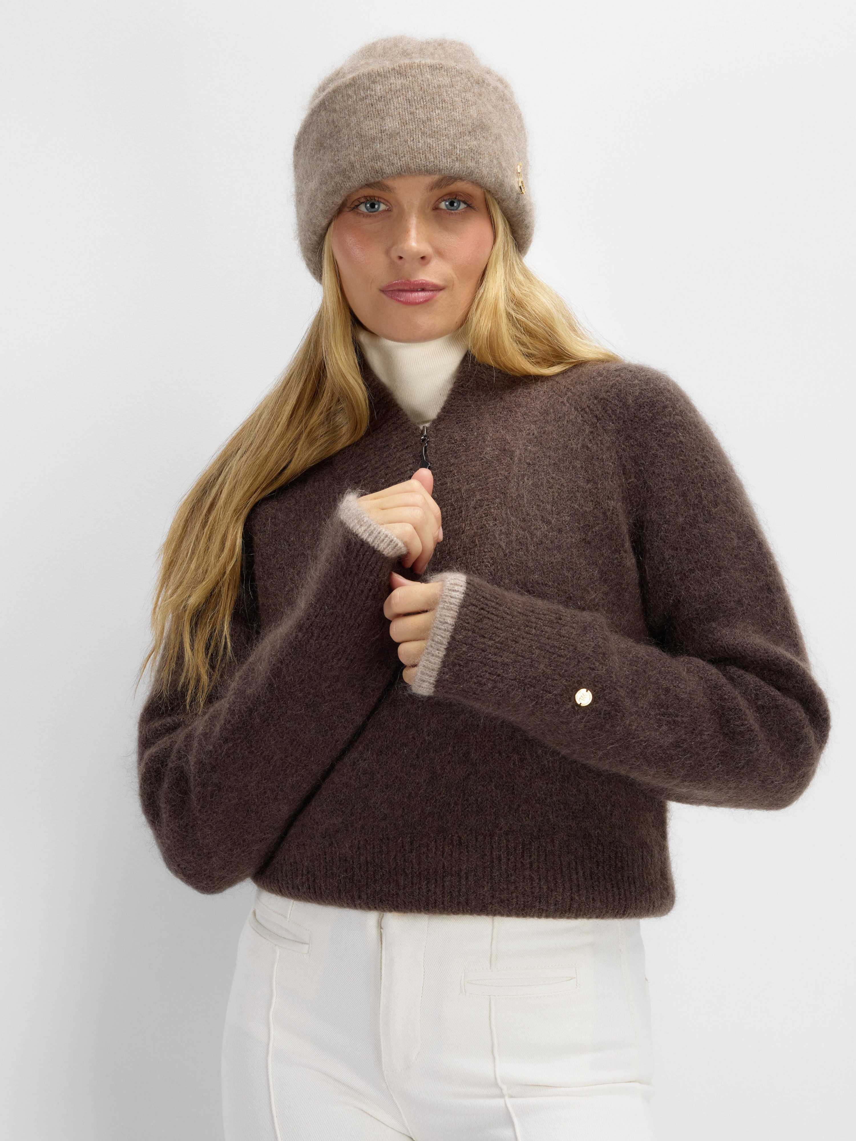 Torghatten Knitted Sweater Woman Dark Brown