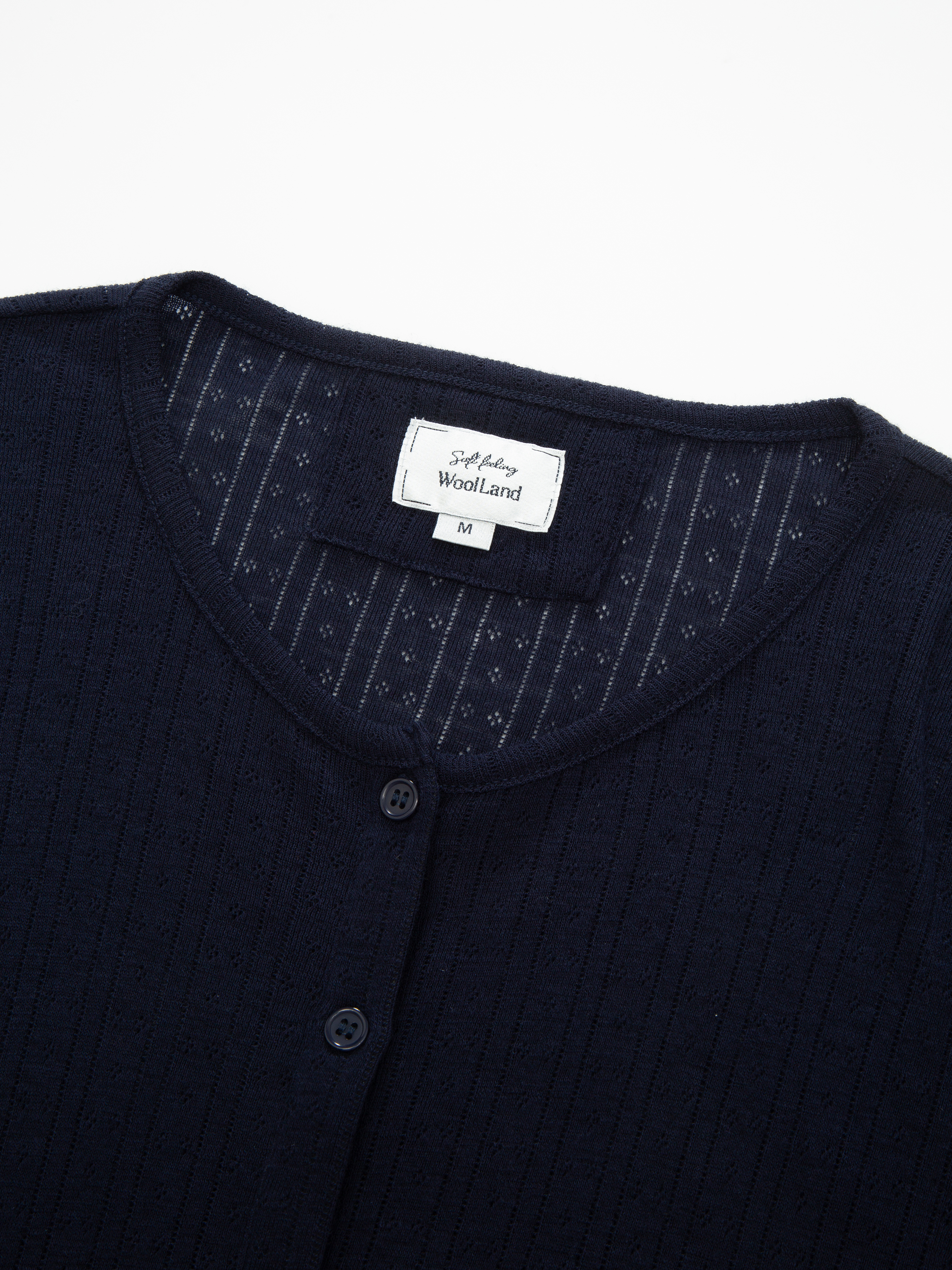 Visbretinden Pointelle Top Woman Blue