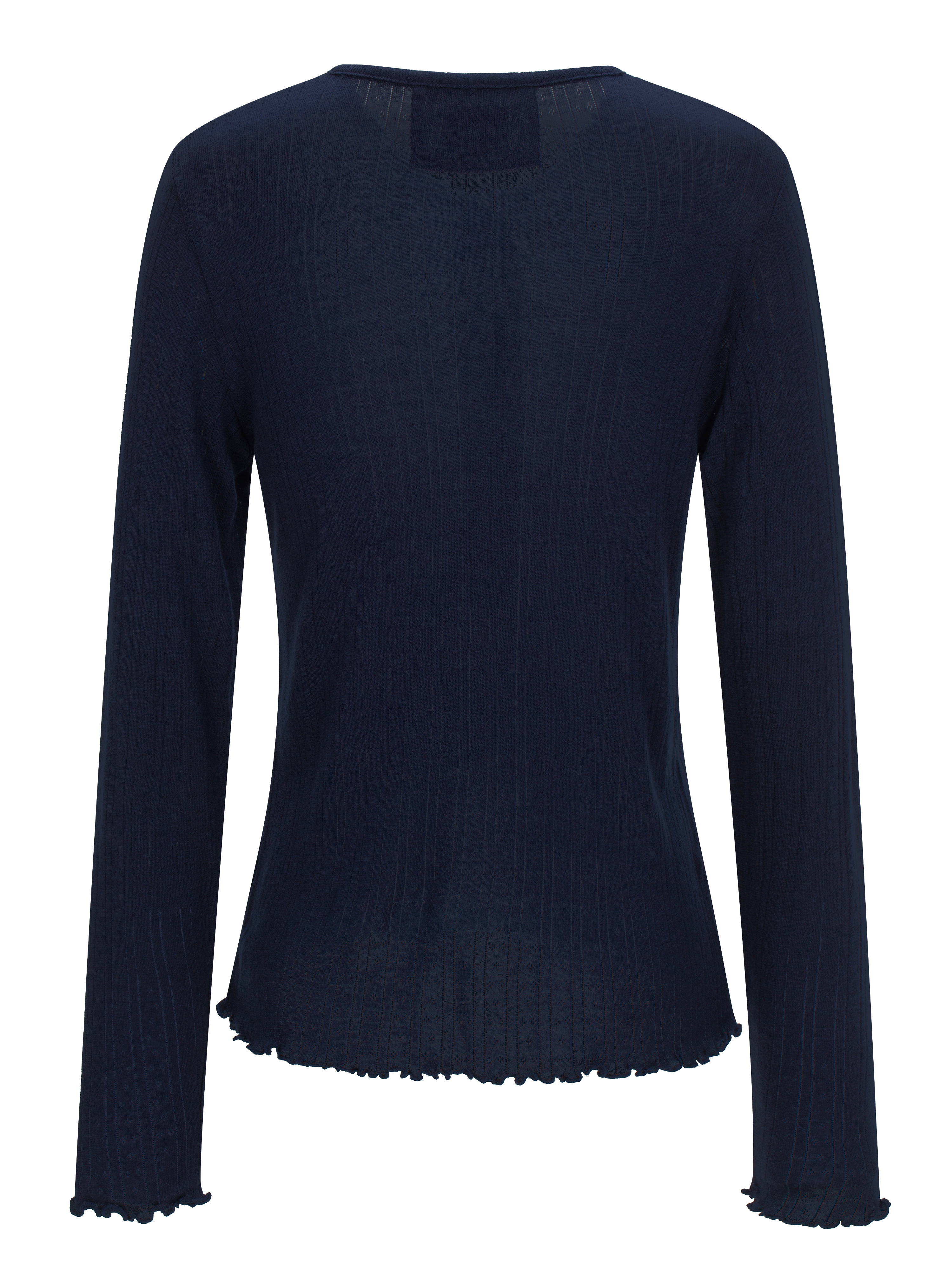 Visbretinden Pointelle Top Woman Blue