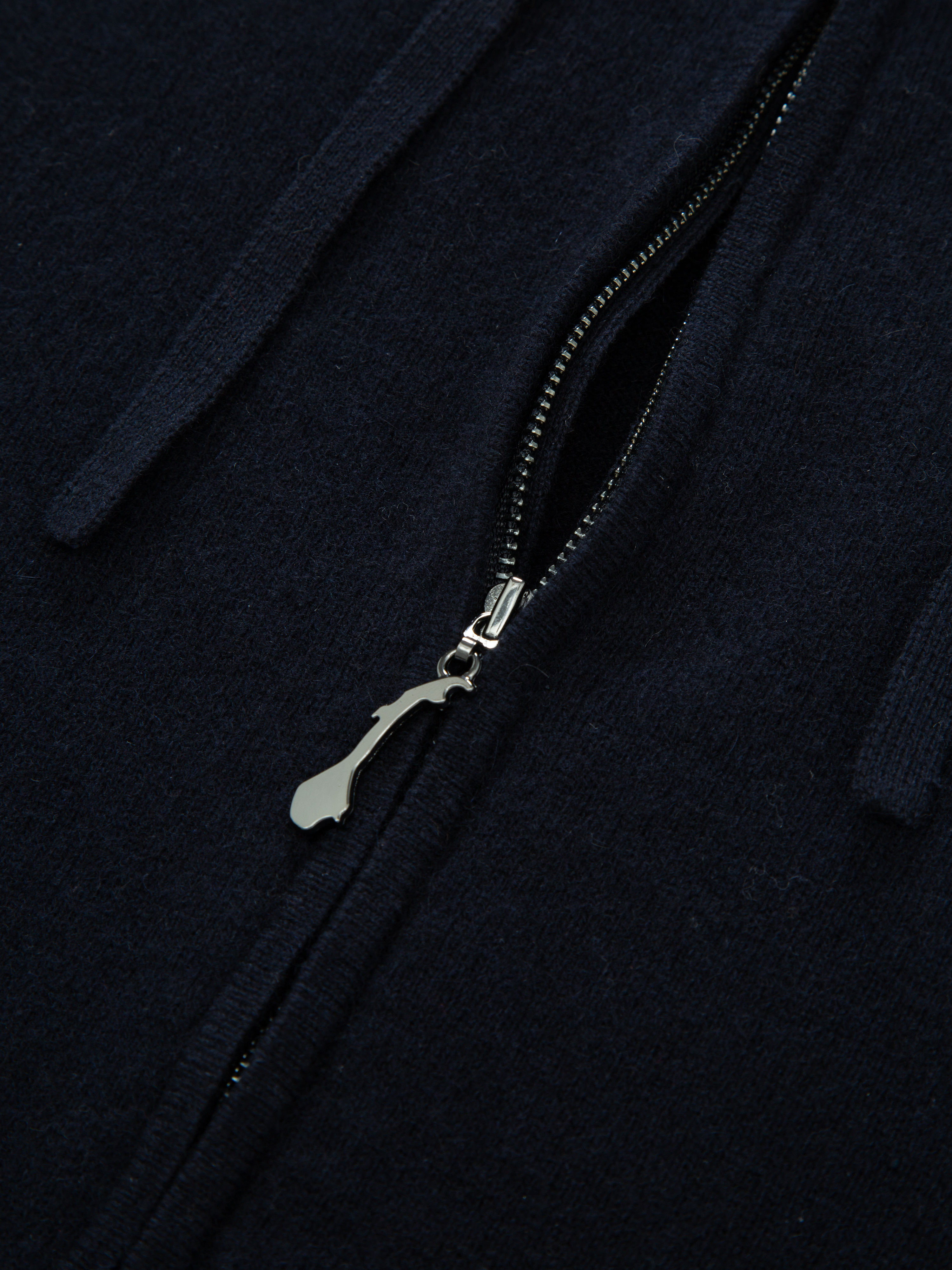 Grønli Cashmere Hood Jacket  Dark Blue
