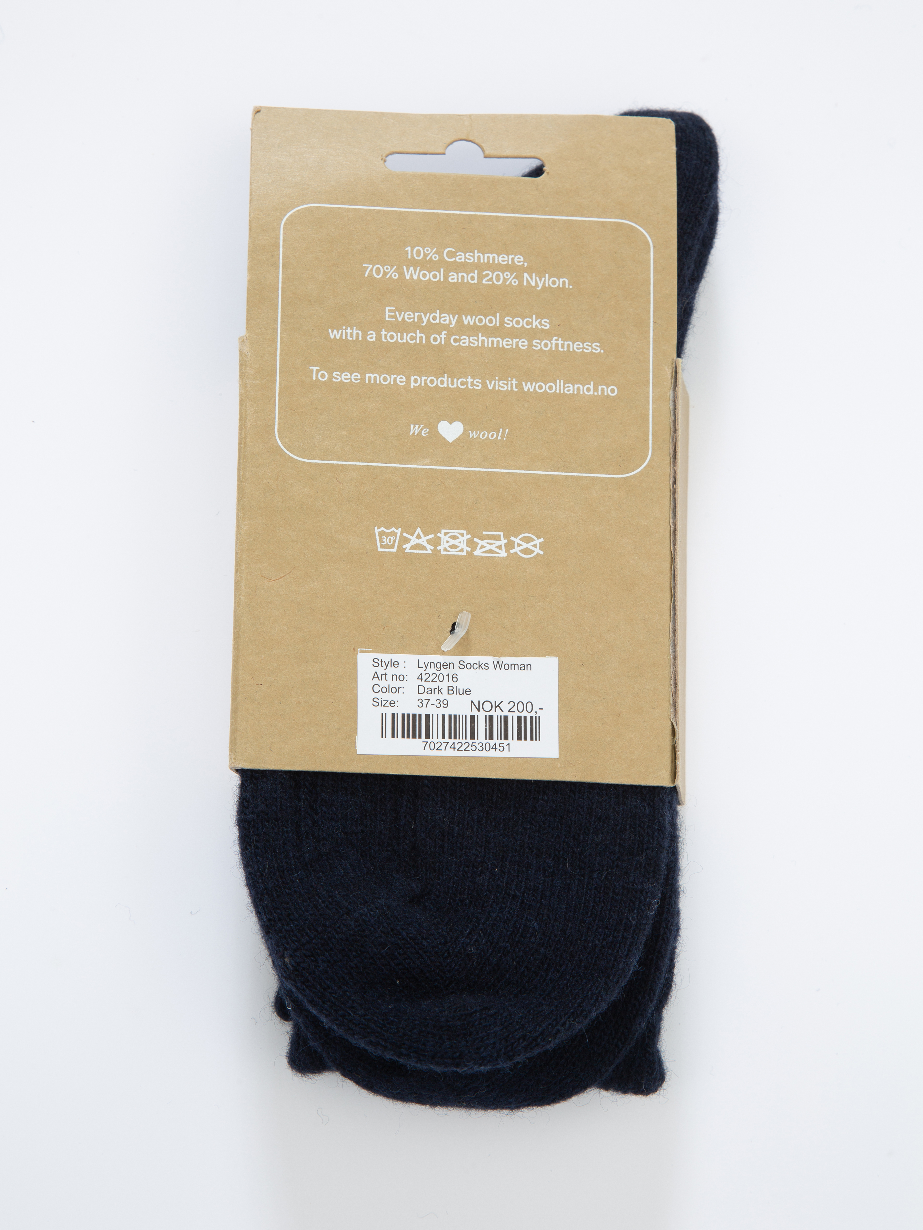 Lyngen Cashmere Socks Dark Blue