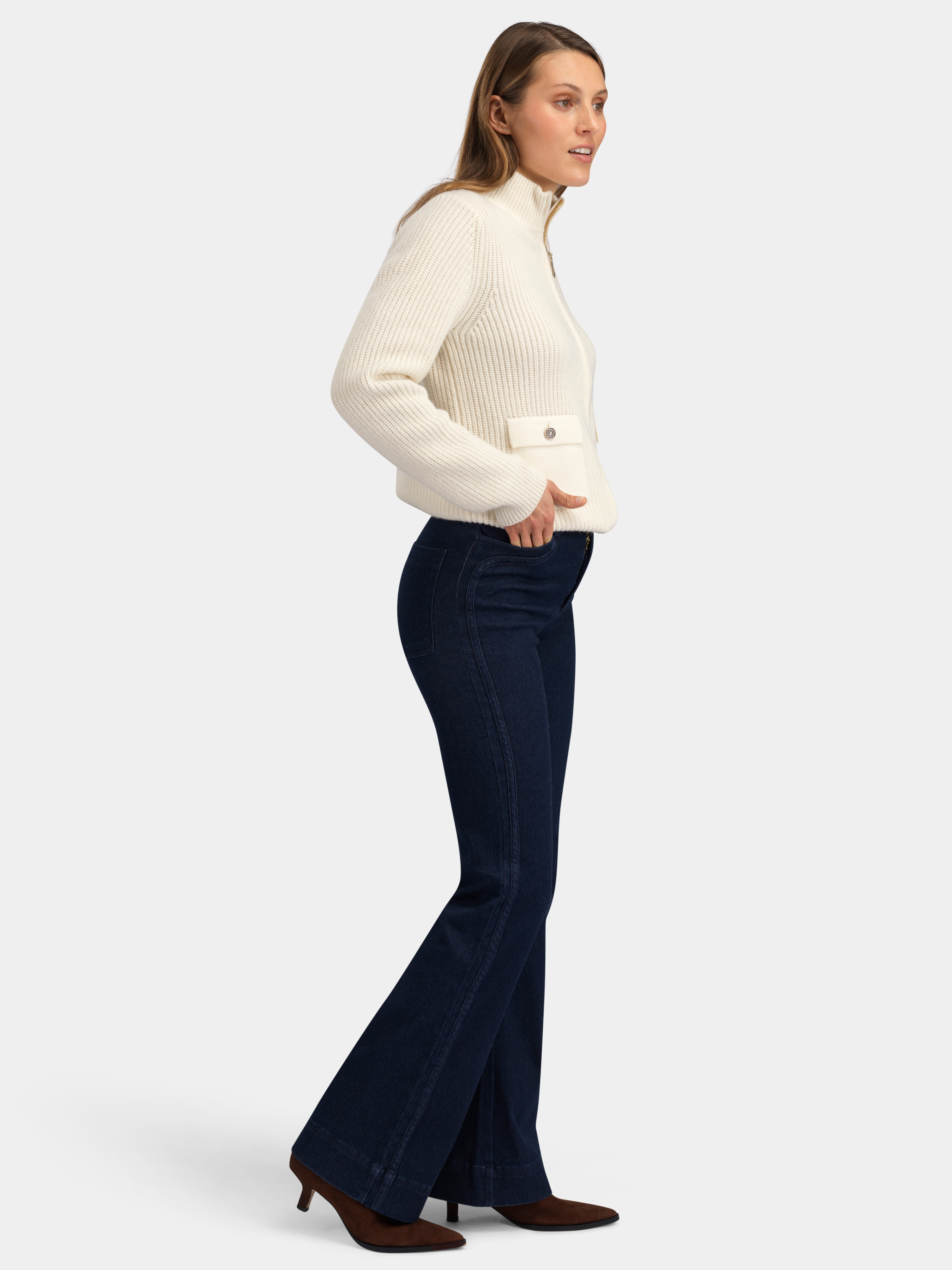 Fløya Wool Jeans - Long  Dark Blue
