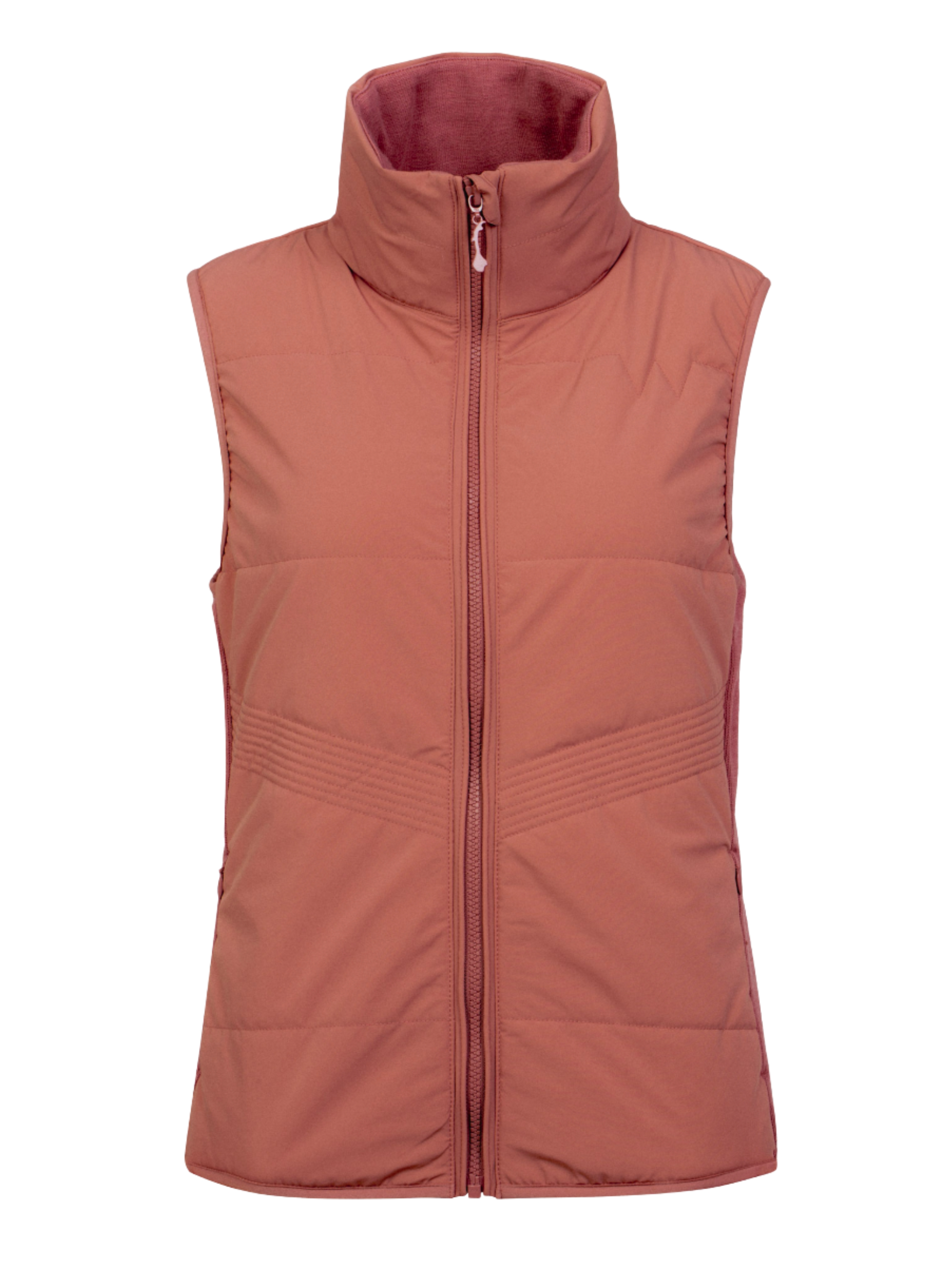 Rena Vest With Wool Padding Burned Rose