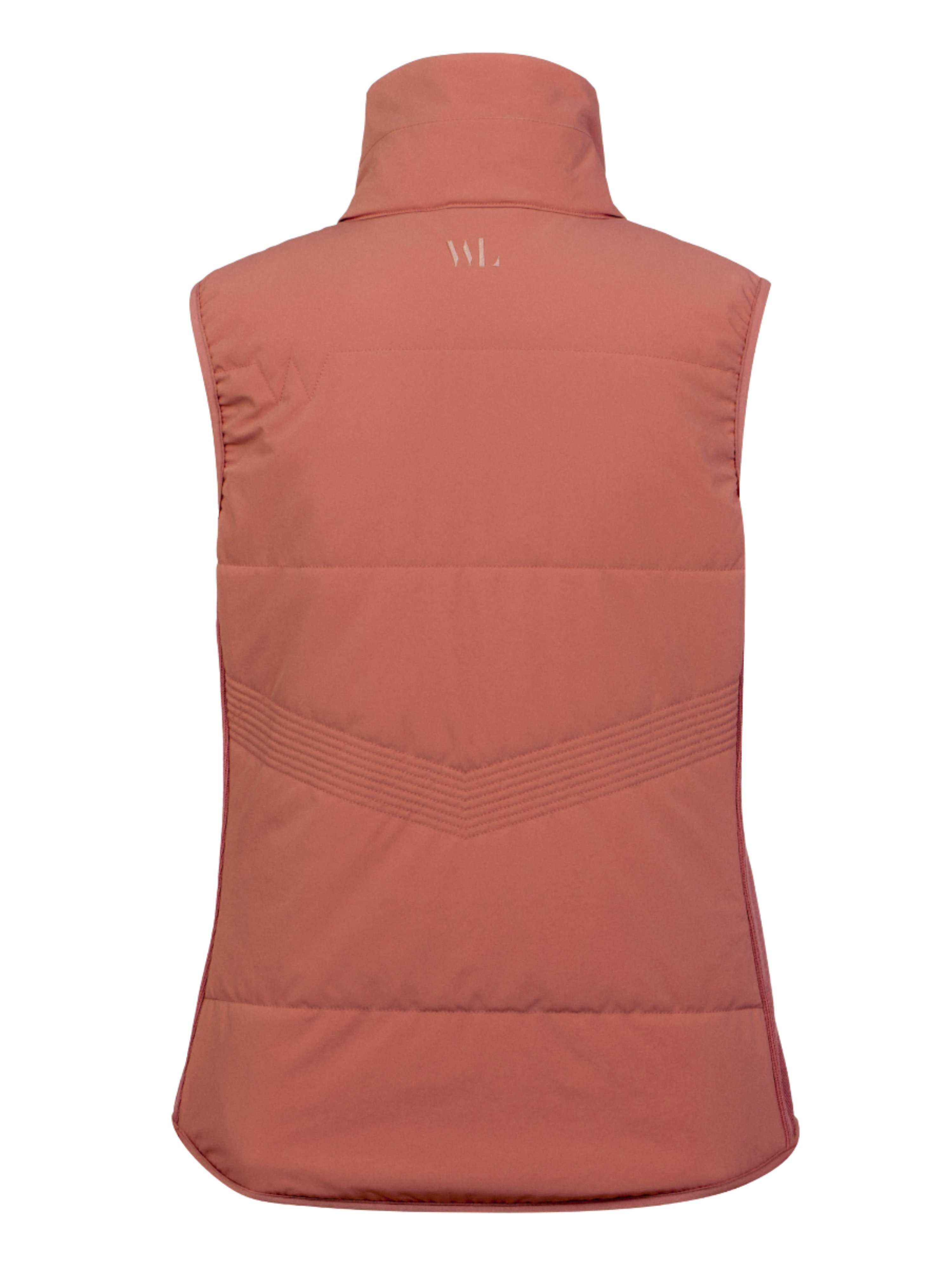 Rena Vest With Wool Padding Burned Rose