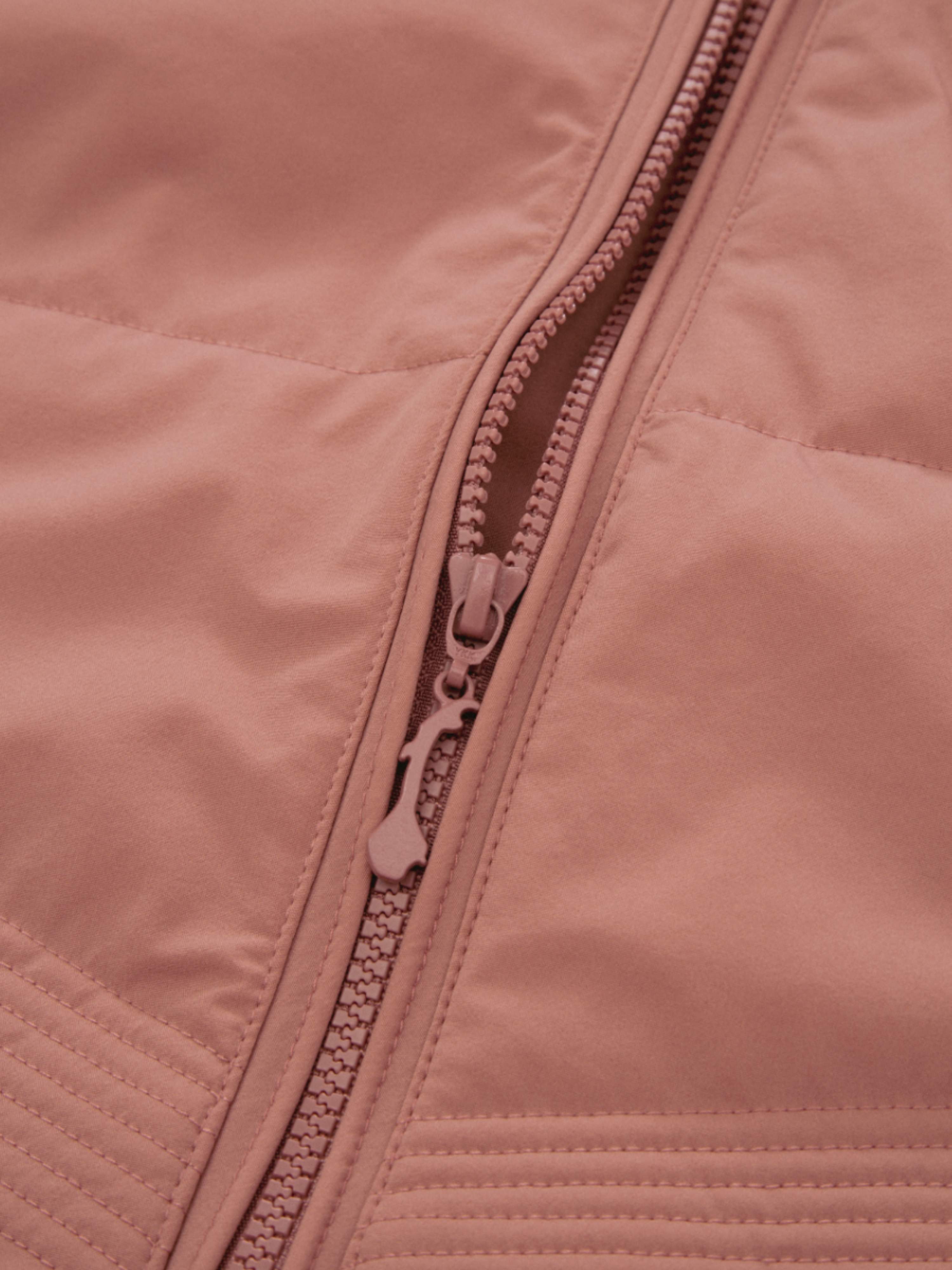 Rena Vest With Wool Padding Burned Rose