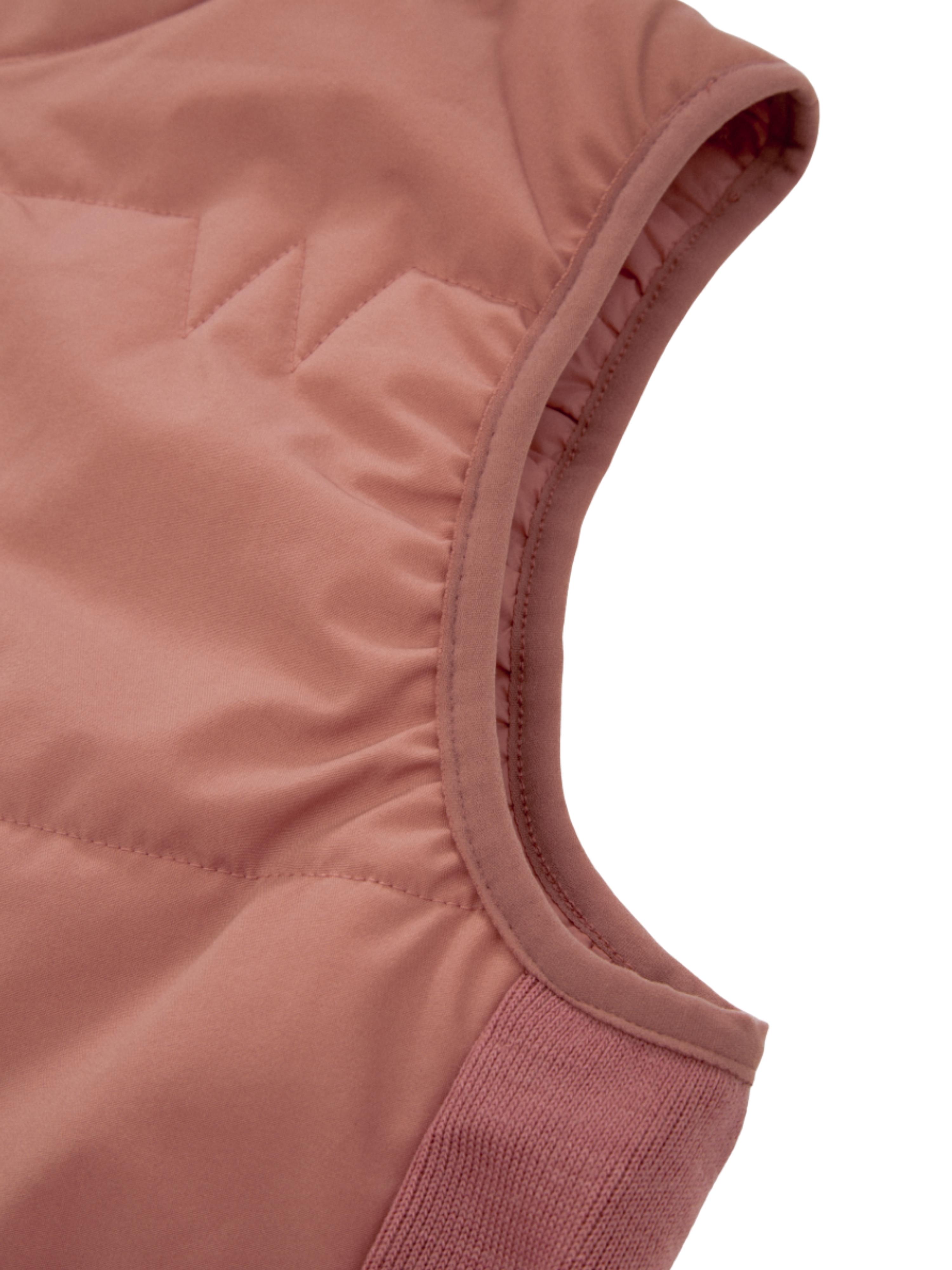 Rena Vest With Wool Padding Burned Rose