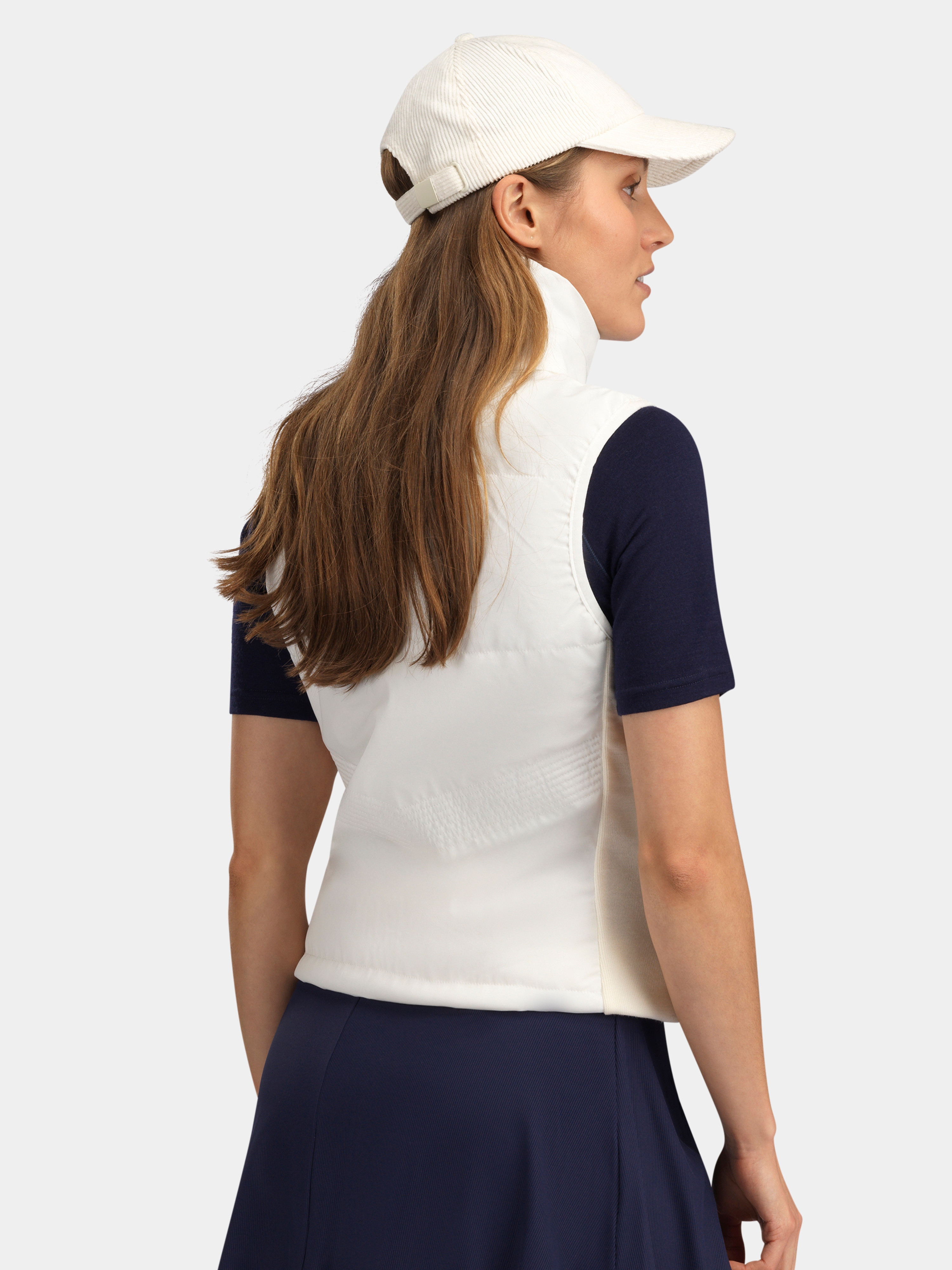Rena Vest With Wool Padding White