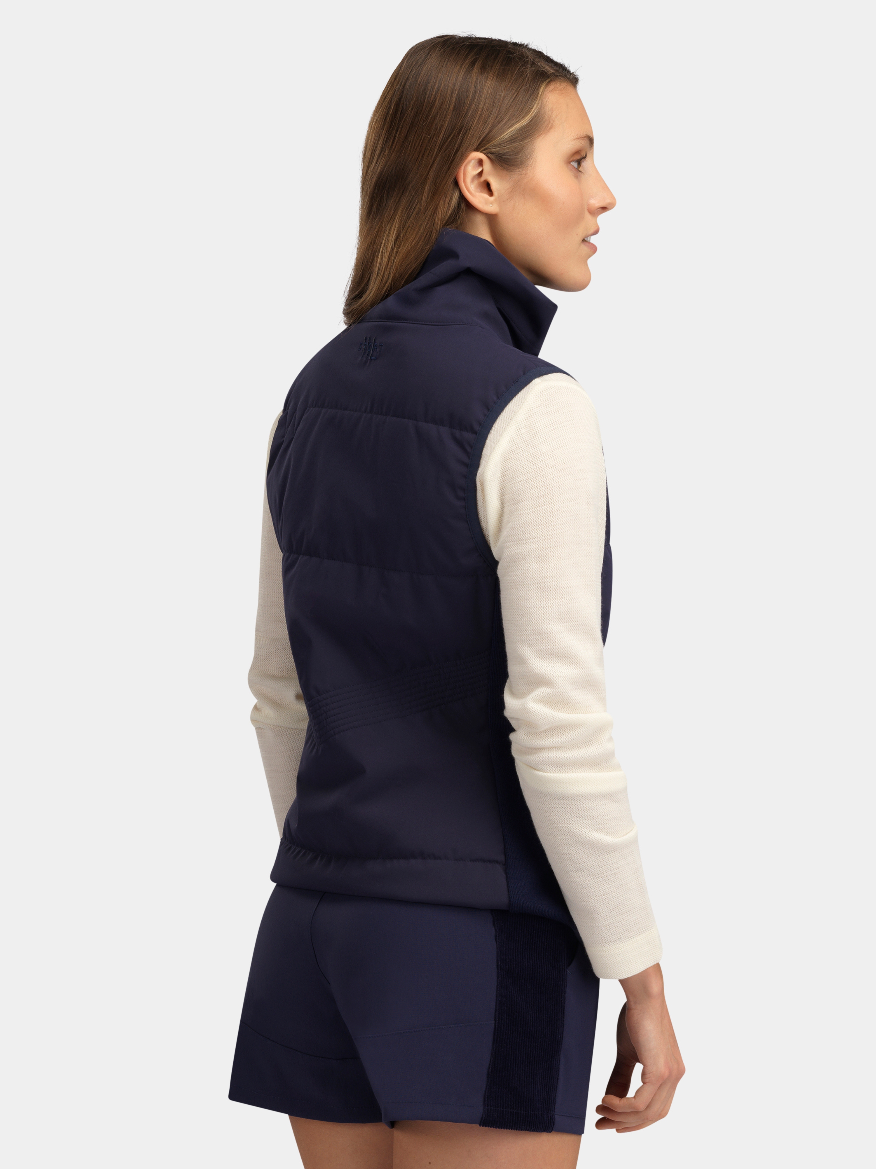 Rena Vest With Wool Padding Blue Ink