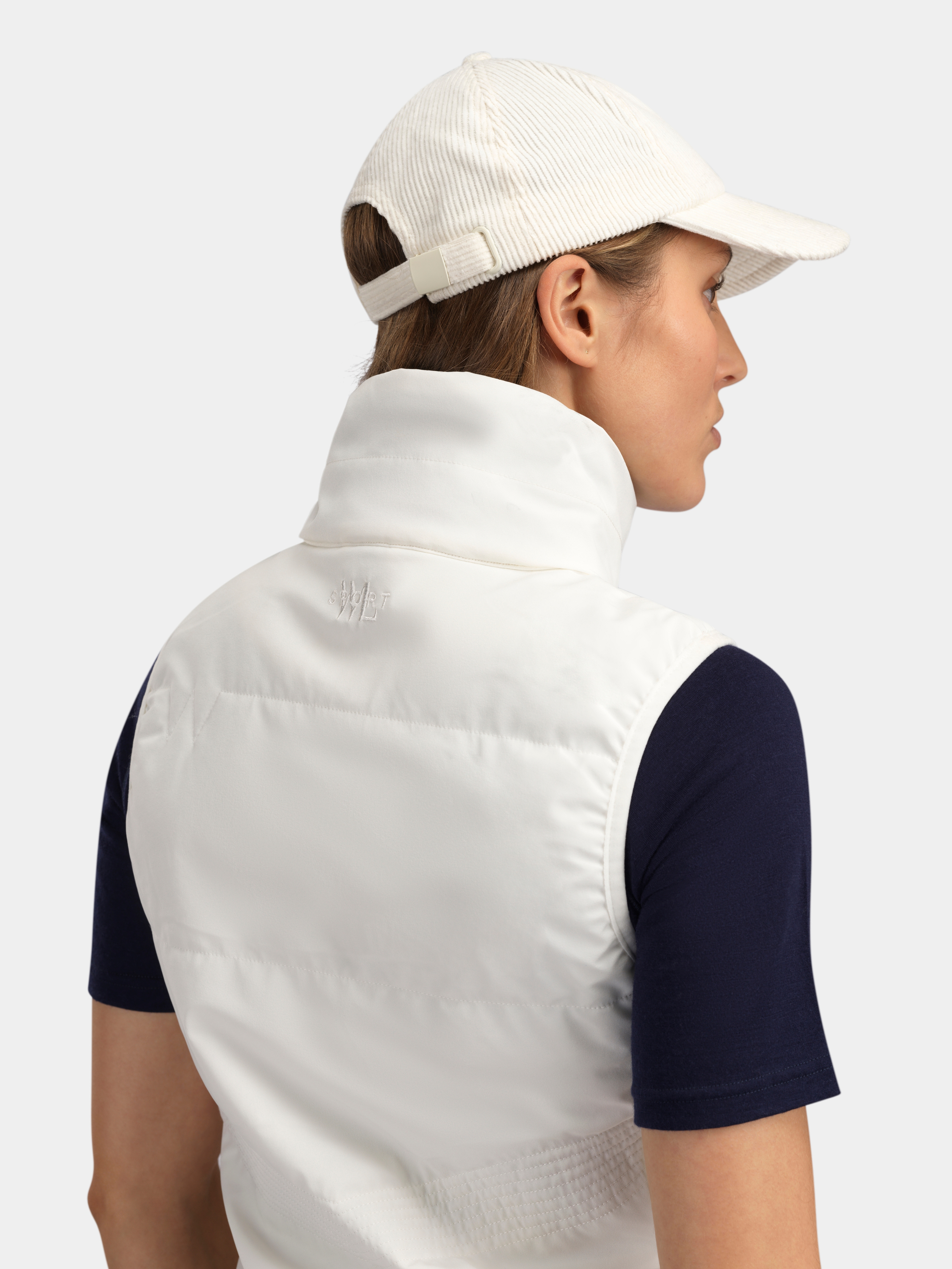 Rena Vest With Wool Padding White