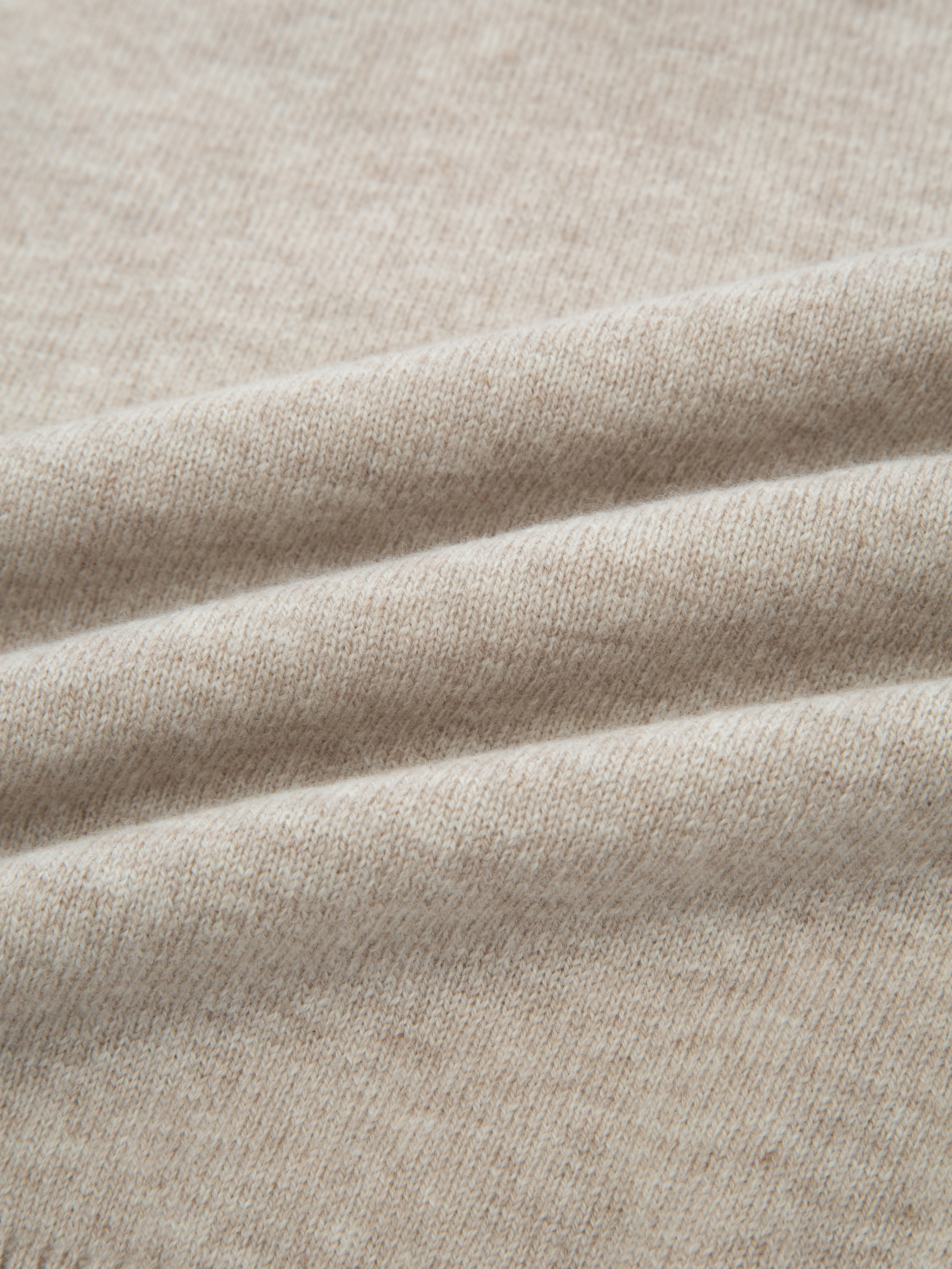 Risdalsfjellet Half-Zip Ullgenser Beige