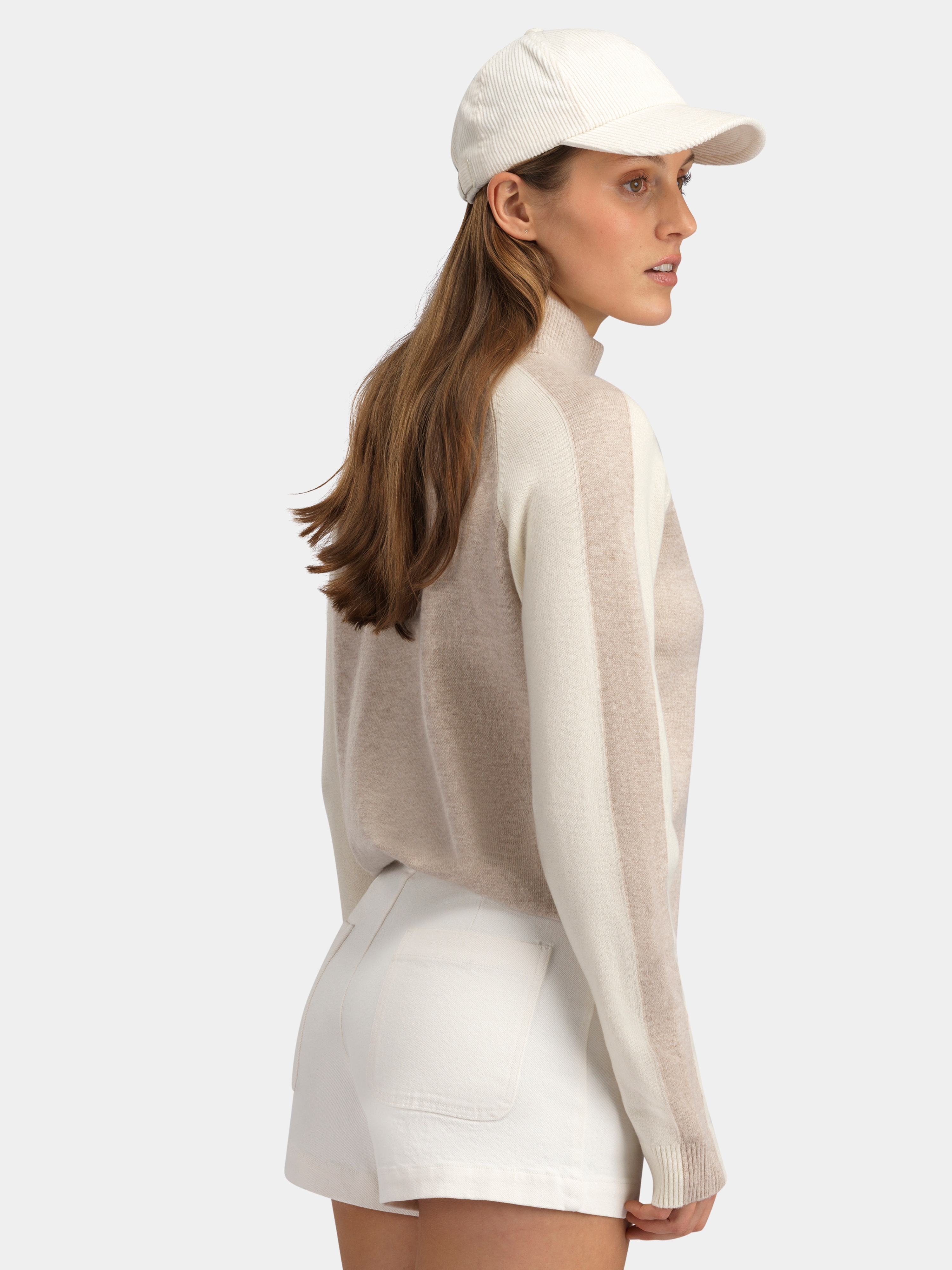 Risdalsfjellet Half-Zip Ullgenser Beige