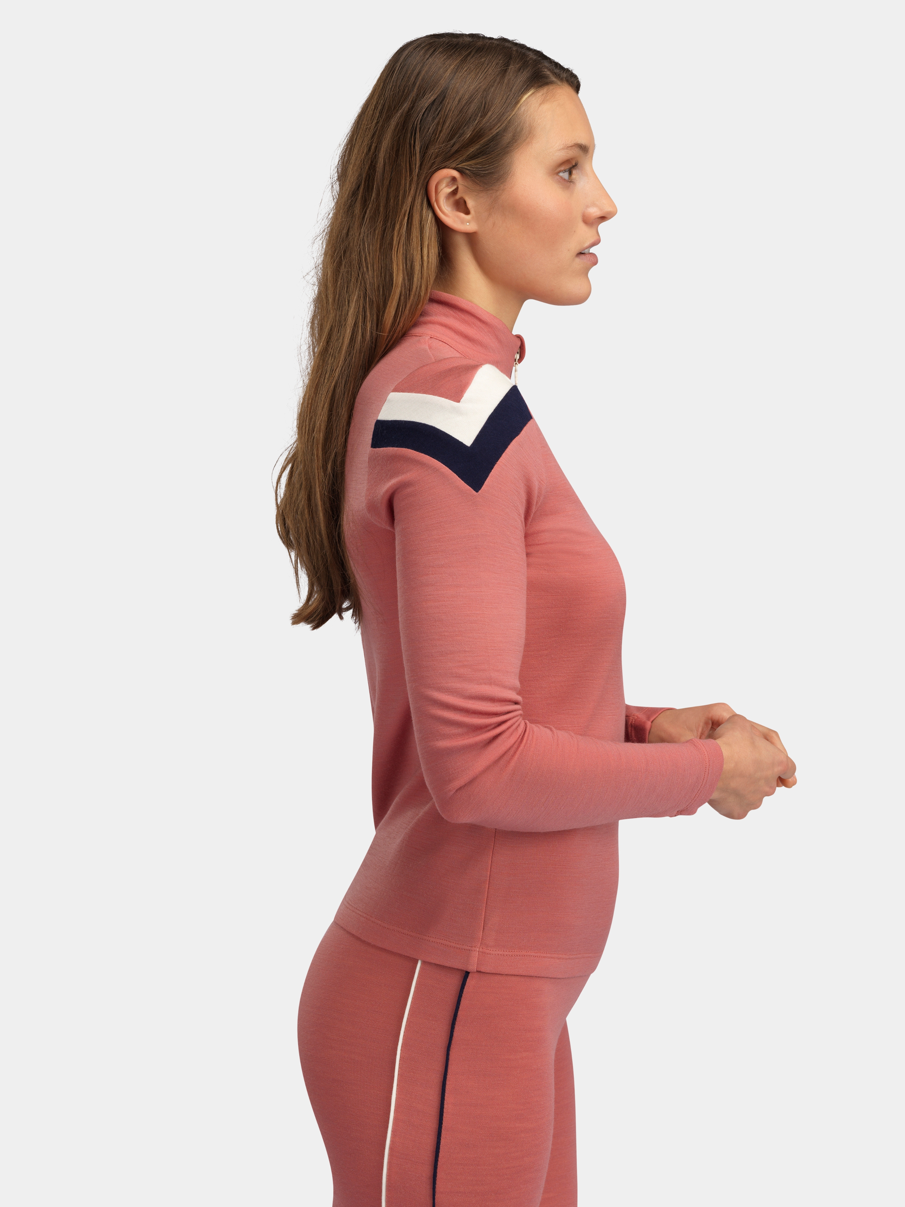 Ryten Half-Zip Burned Rose