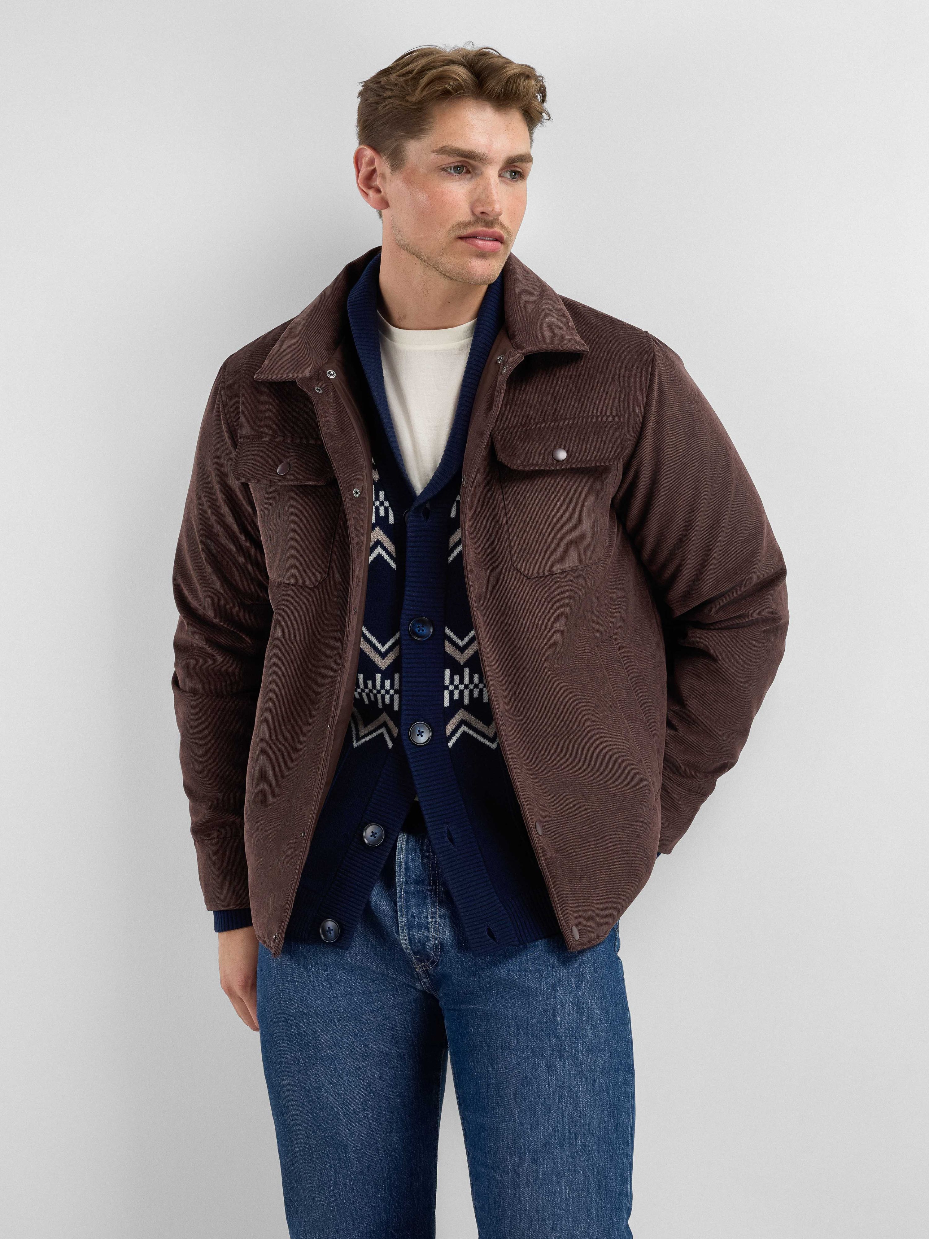 Eidselva Cord Jacket Man Hot Fudge