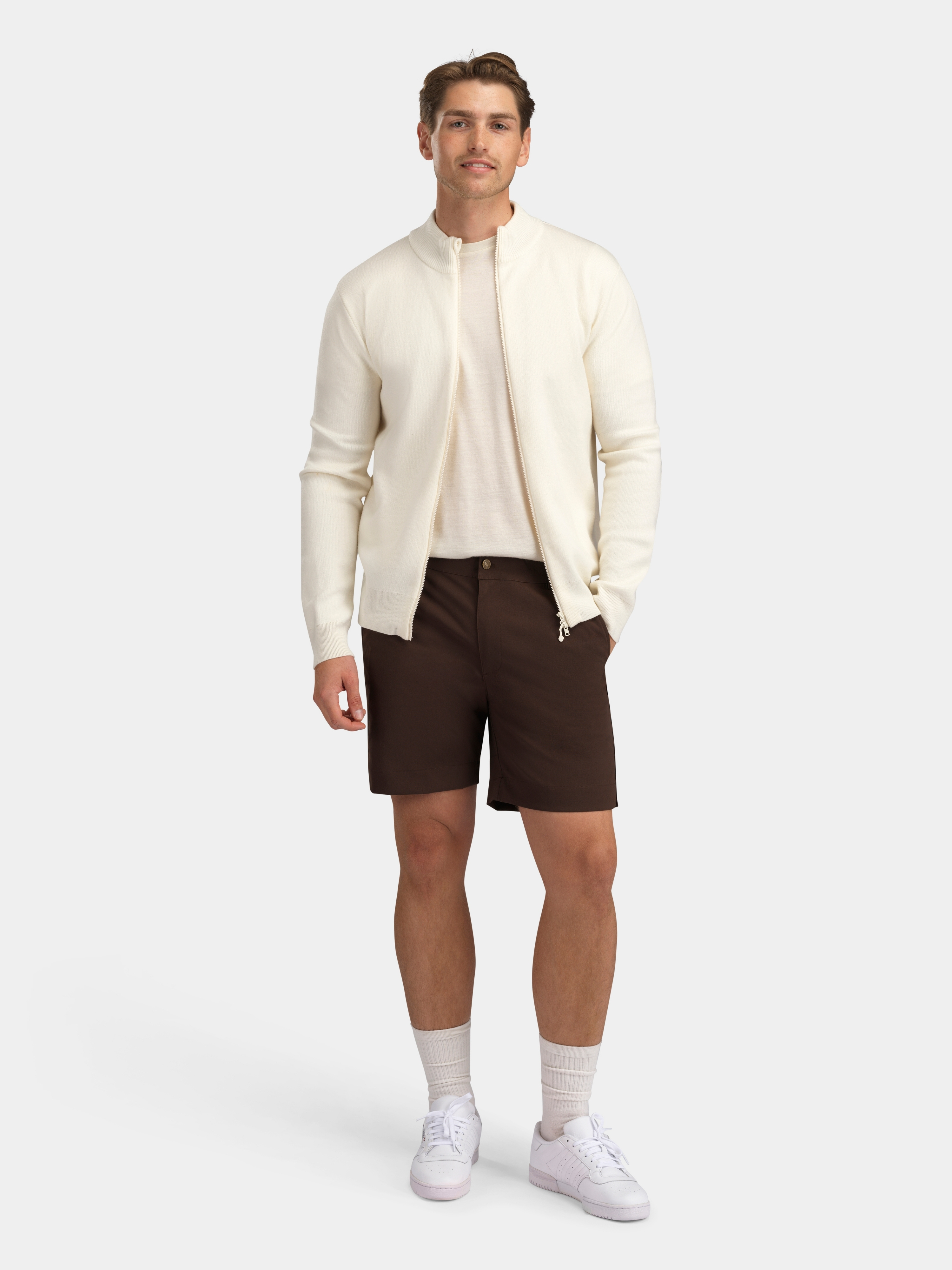 Hemsedal Knitted Jacket Man Snow White