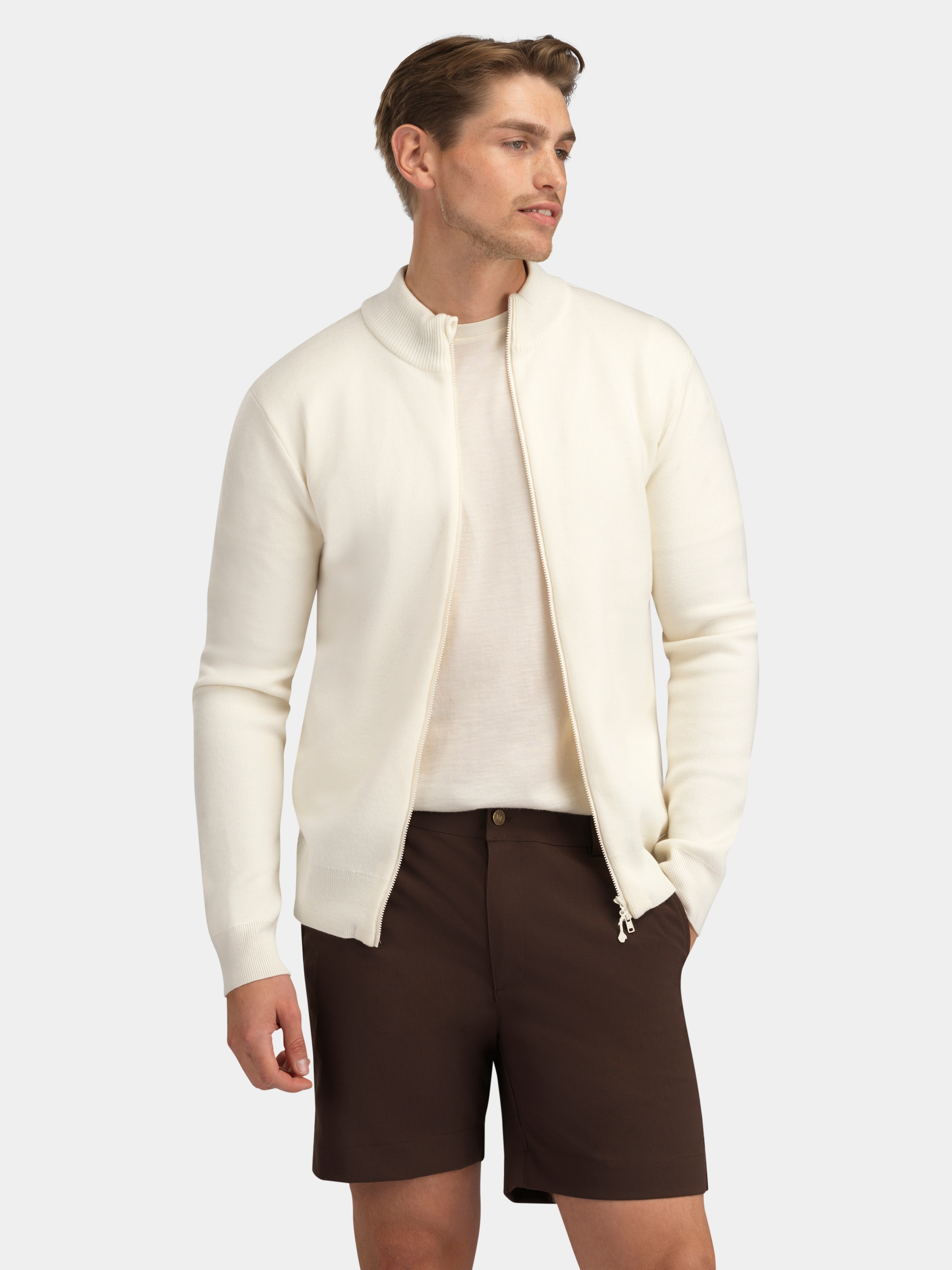 Hemsedal Knitted Jacket Man Snow White