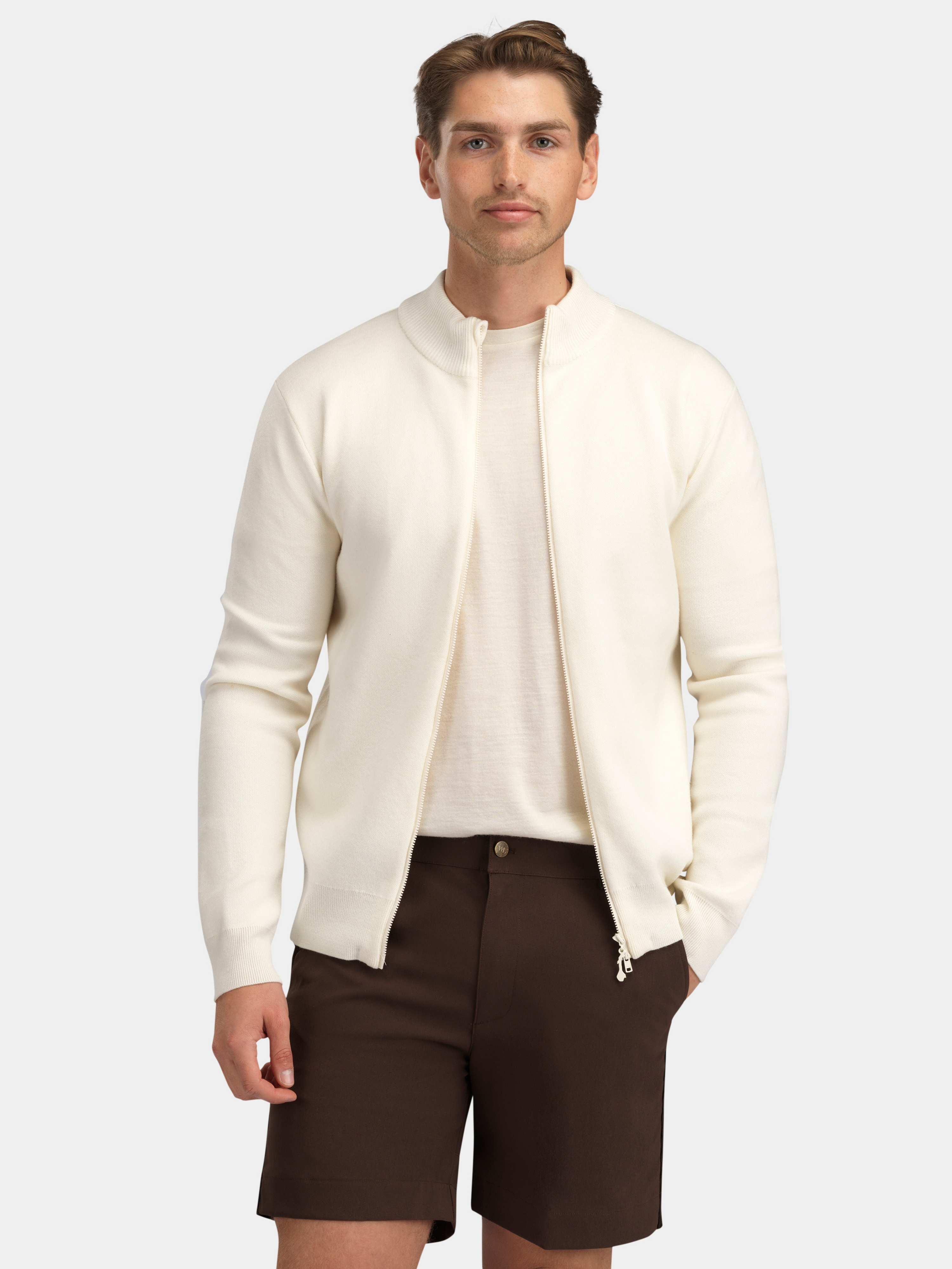 Hemsedal Knitted Jacket Man Snow White