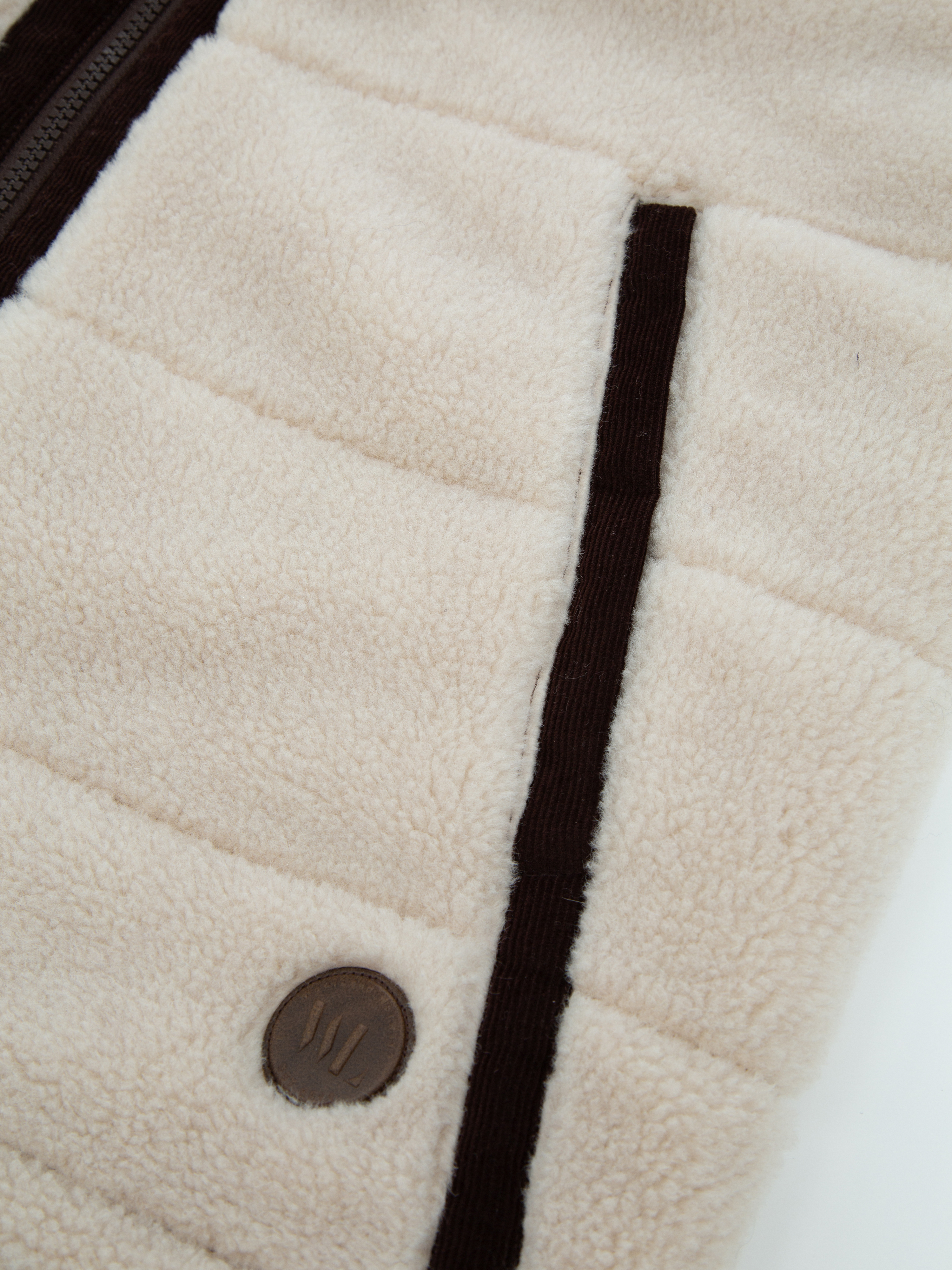 Nusfjord Fleece Vest  Sheep With Brown