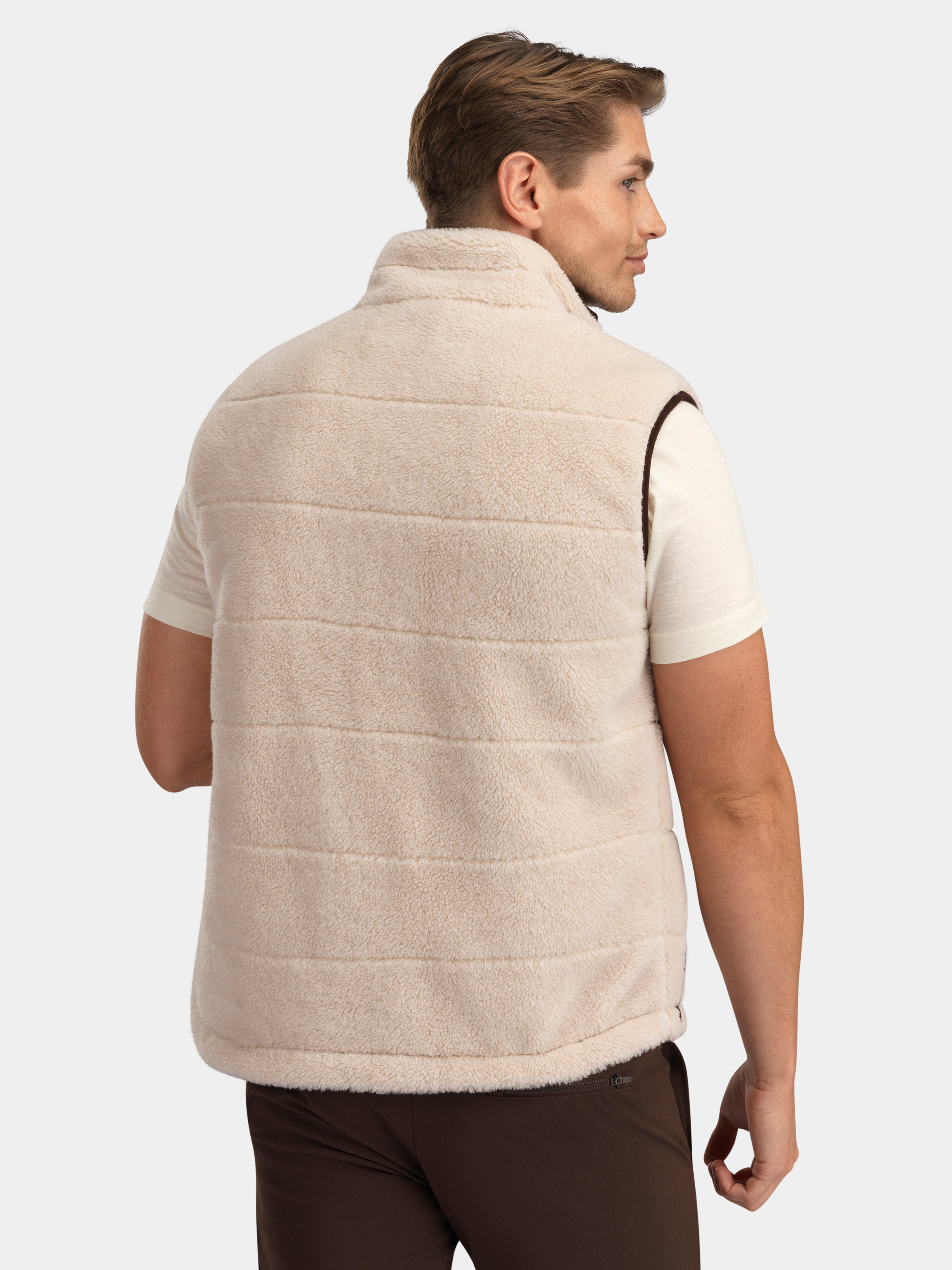 Nusfjord Fleece Vest  Sheep With Brown