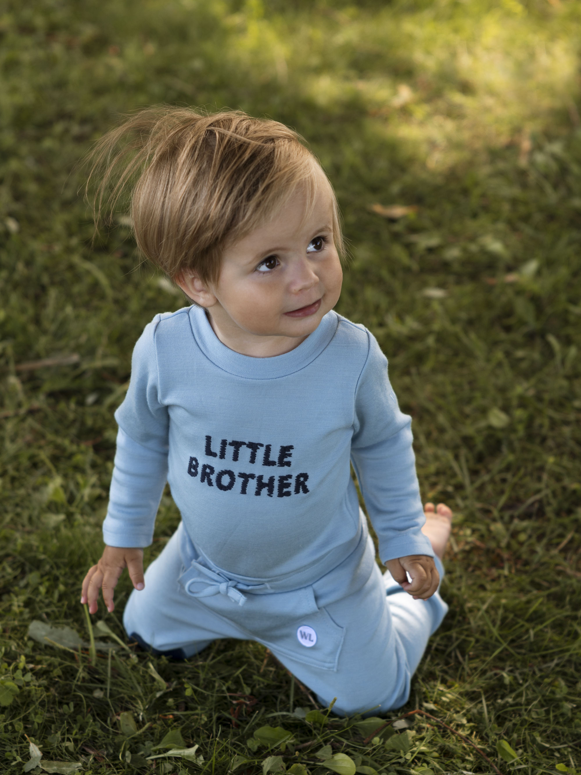 Fjærland Merino Ullbody 0-2 år Light Sky