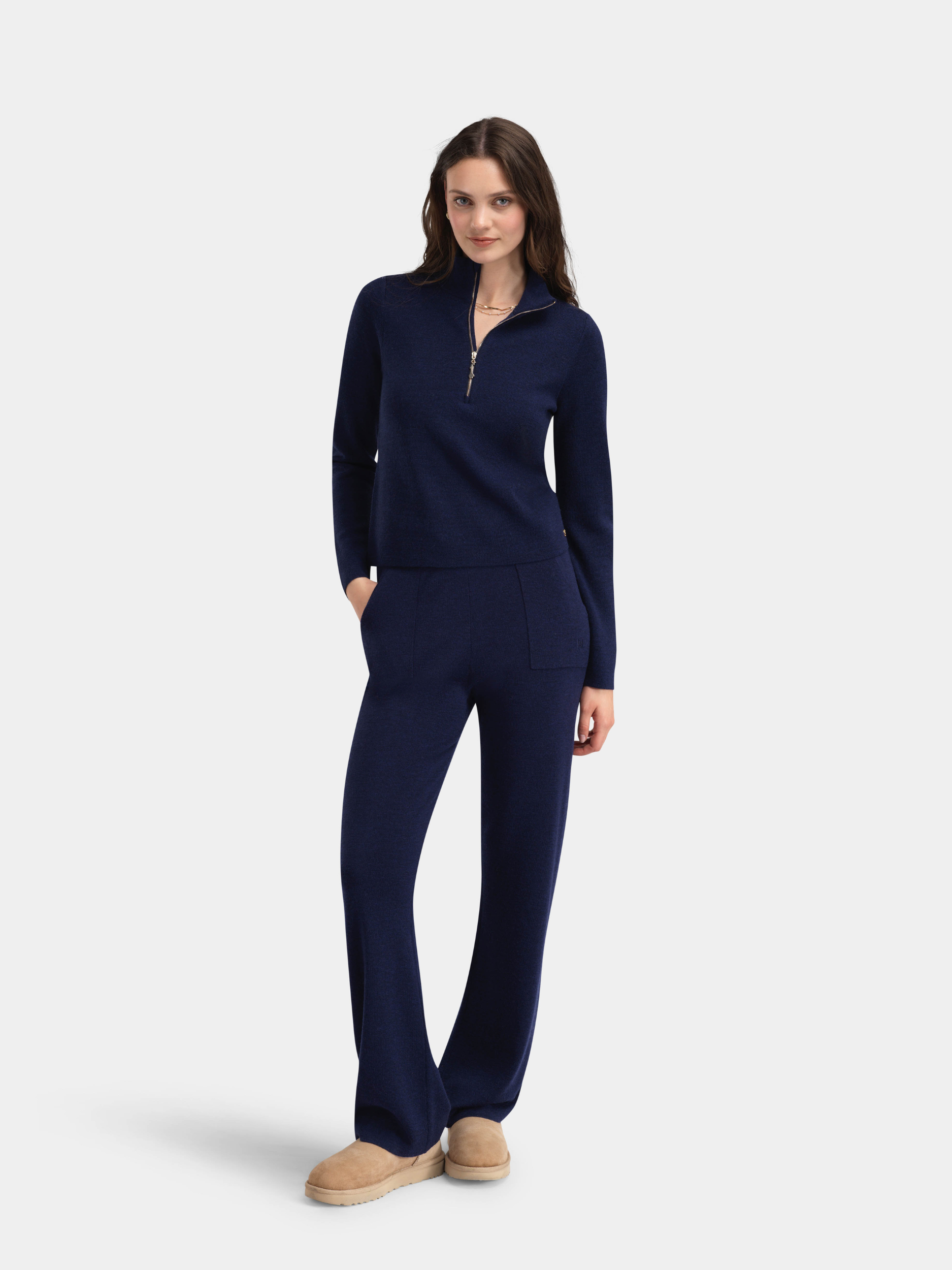 Himmeltinden Knitted Top  Dark Blue