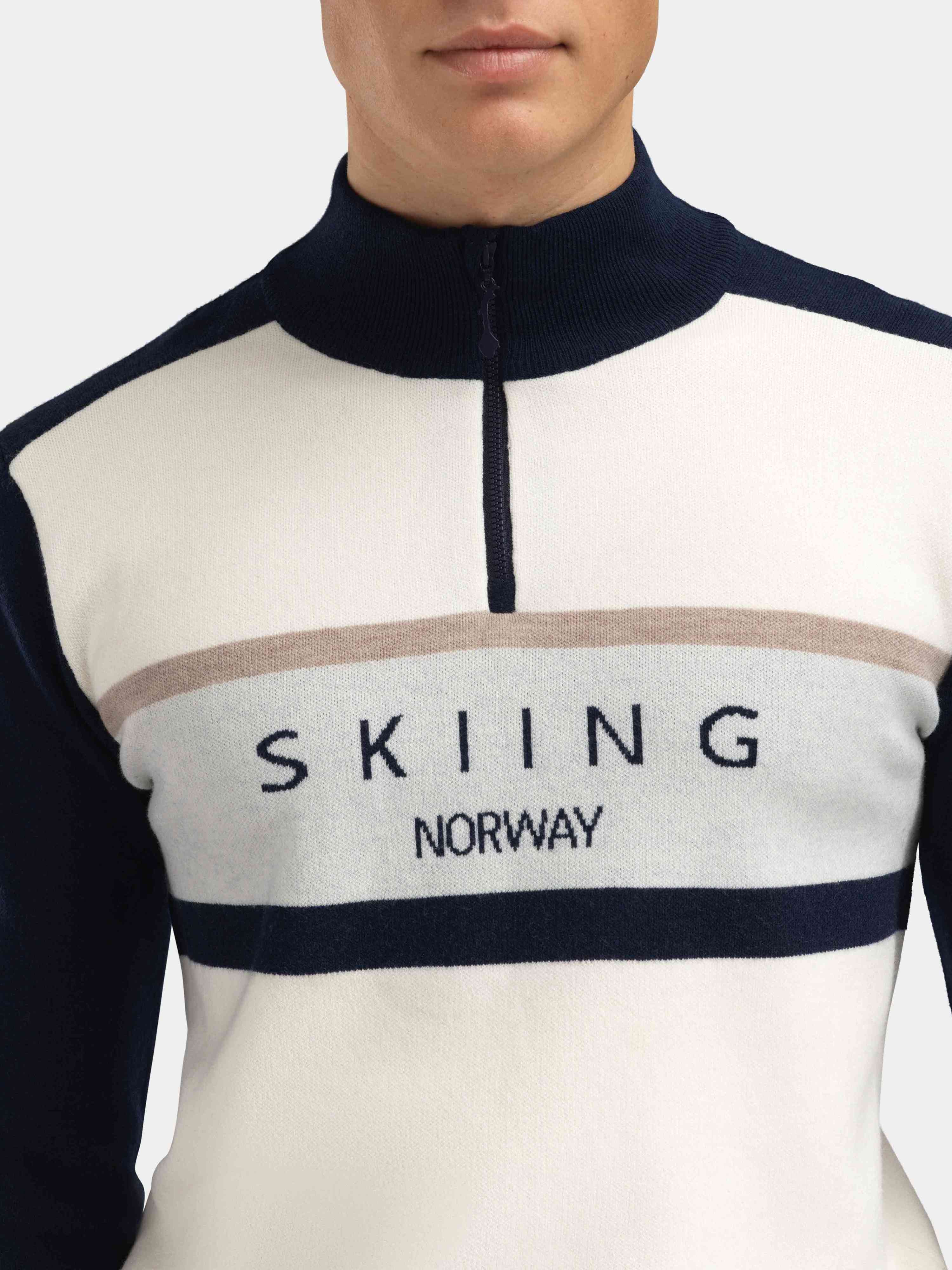 Hemsedal Knitted Halfzip Man Blue