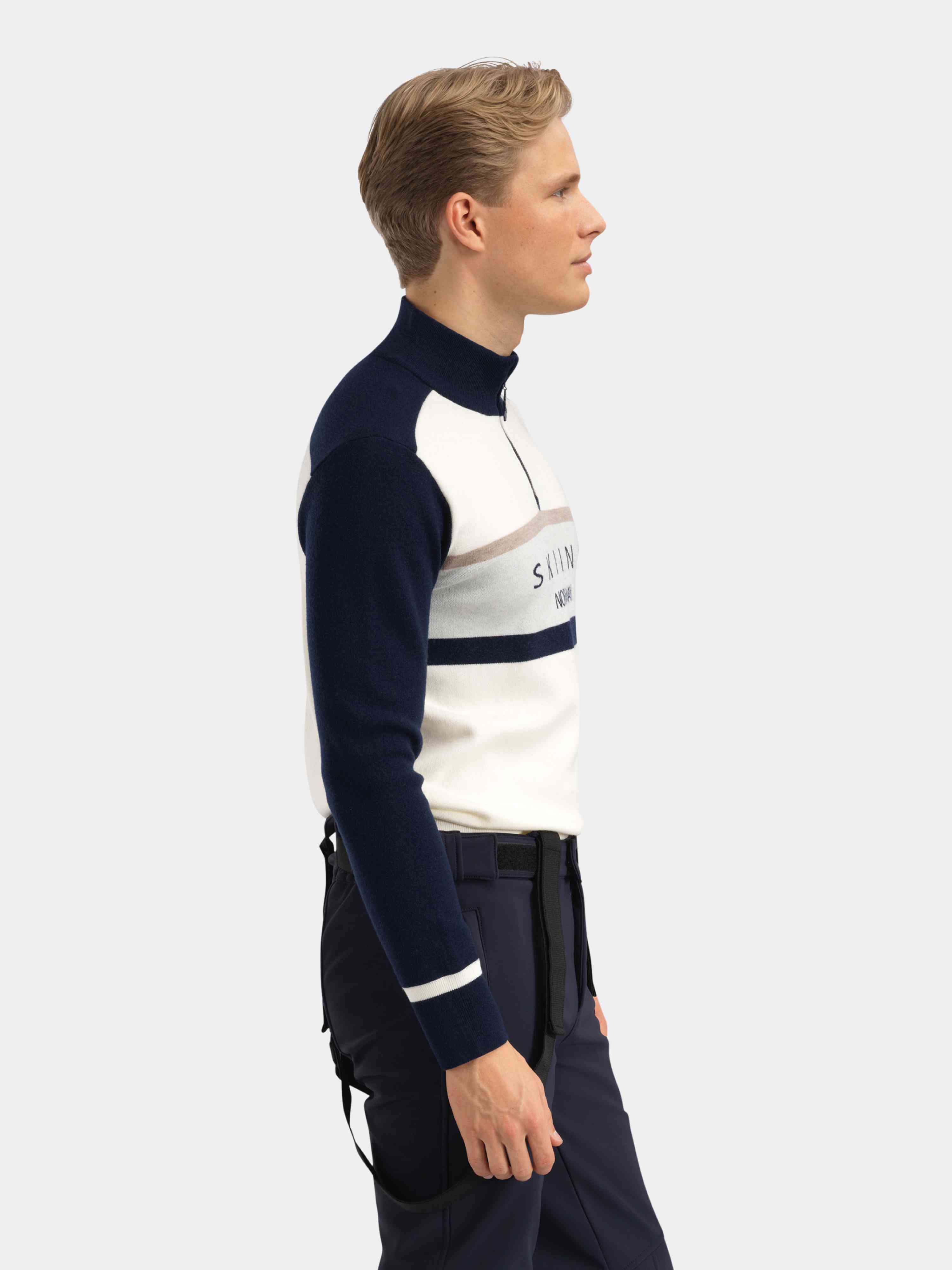 Hemsedal Knitted Halfzip Man Blue