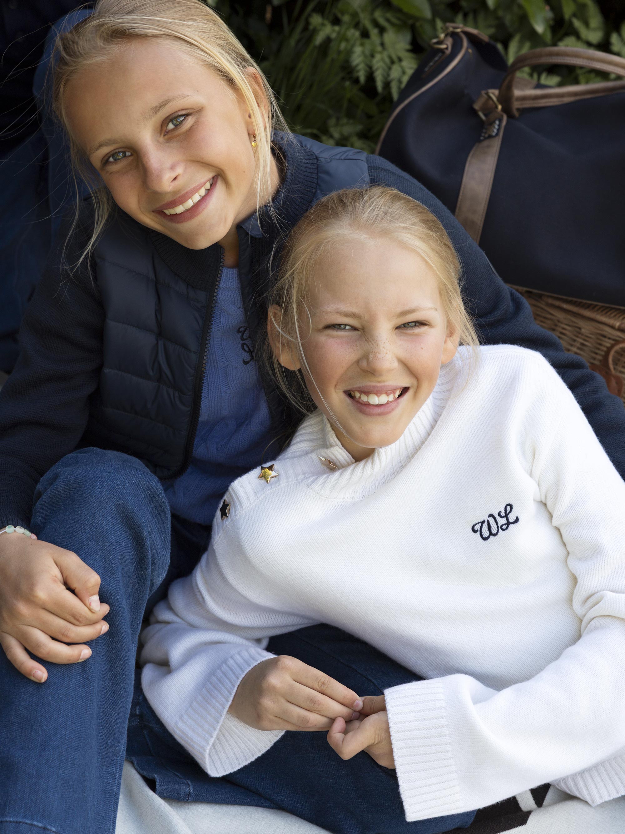 Kabelvåg Half-zip Knitted Sweater Cornflower