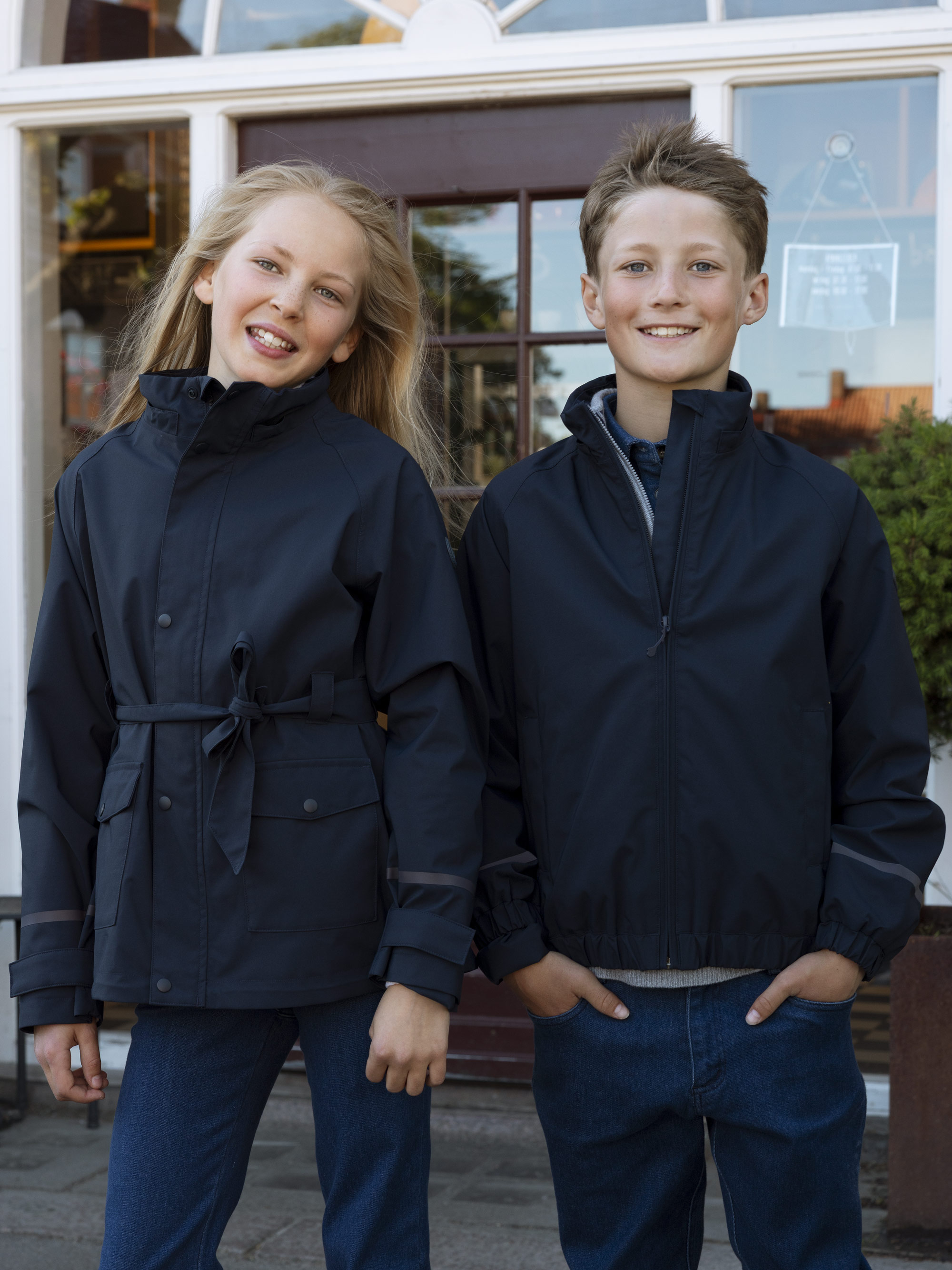 Florø Rain Jacket Boy Dark Blue