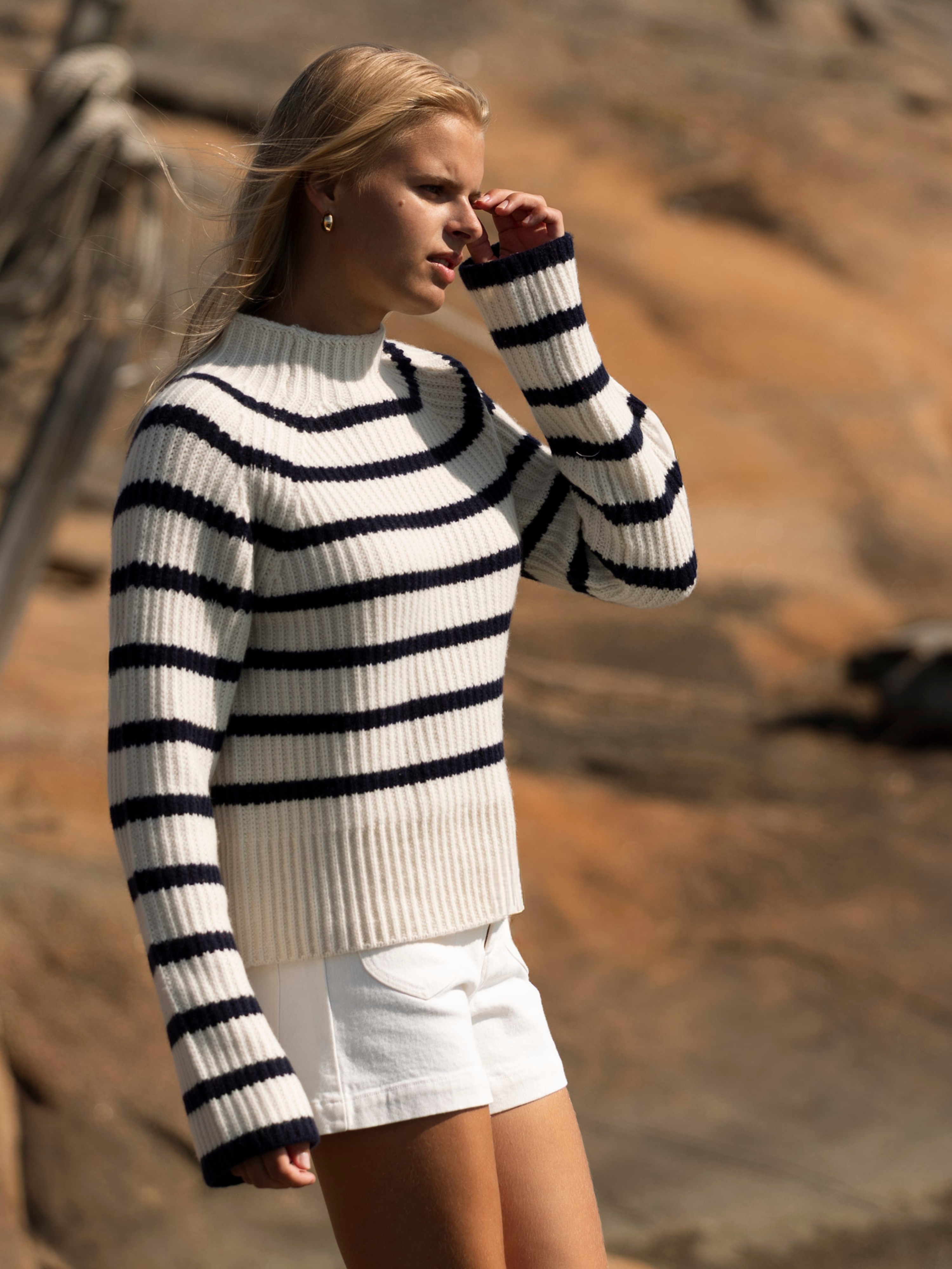 Kråkerøy Knitted Sweater Woman Dark Blue