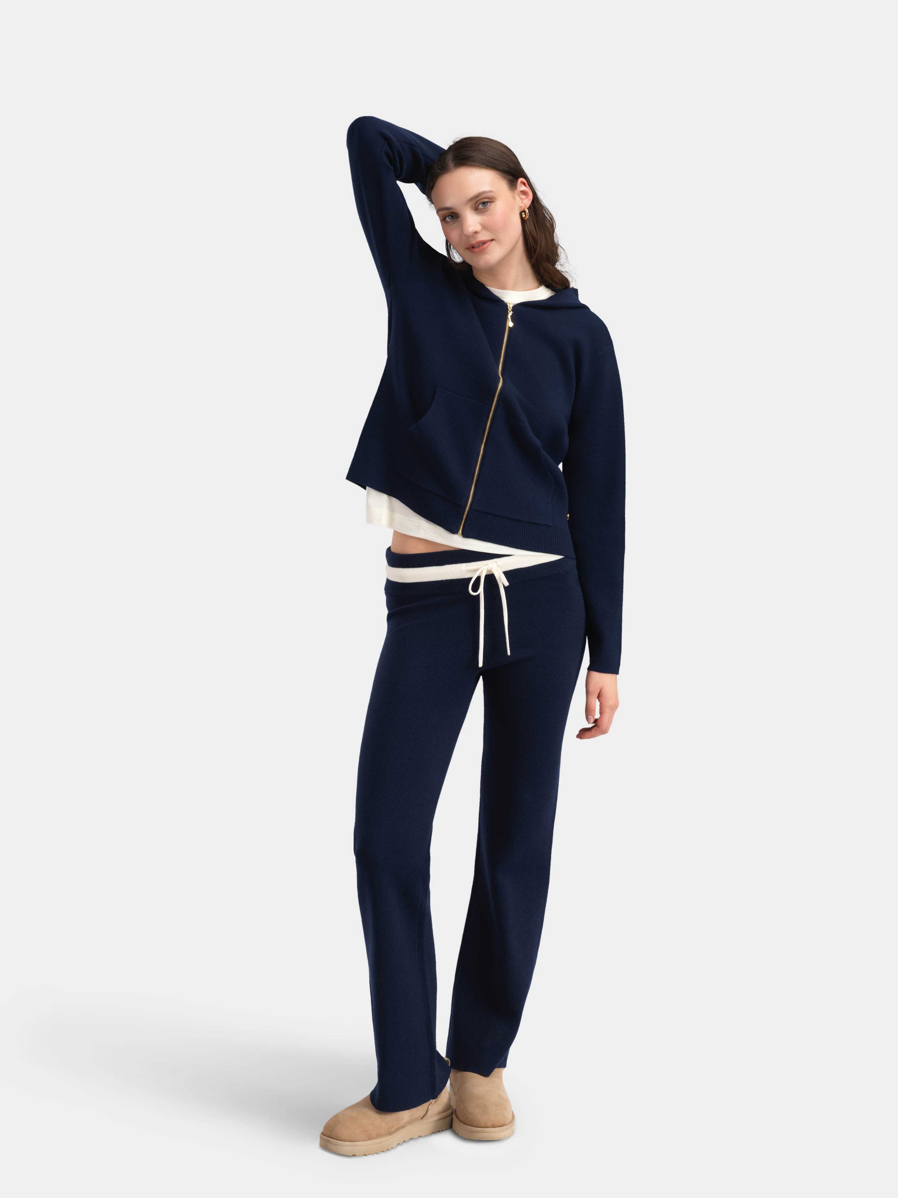 Hemsedal Knitted Pants Blue Ink