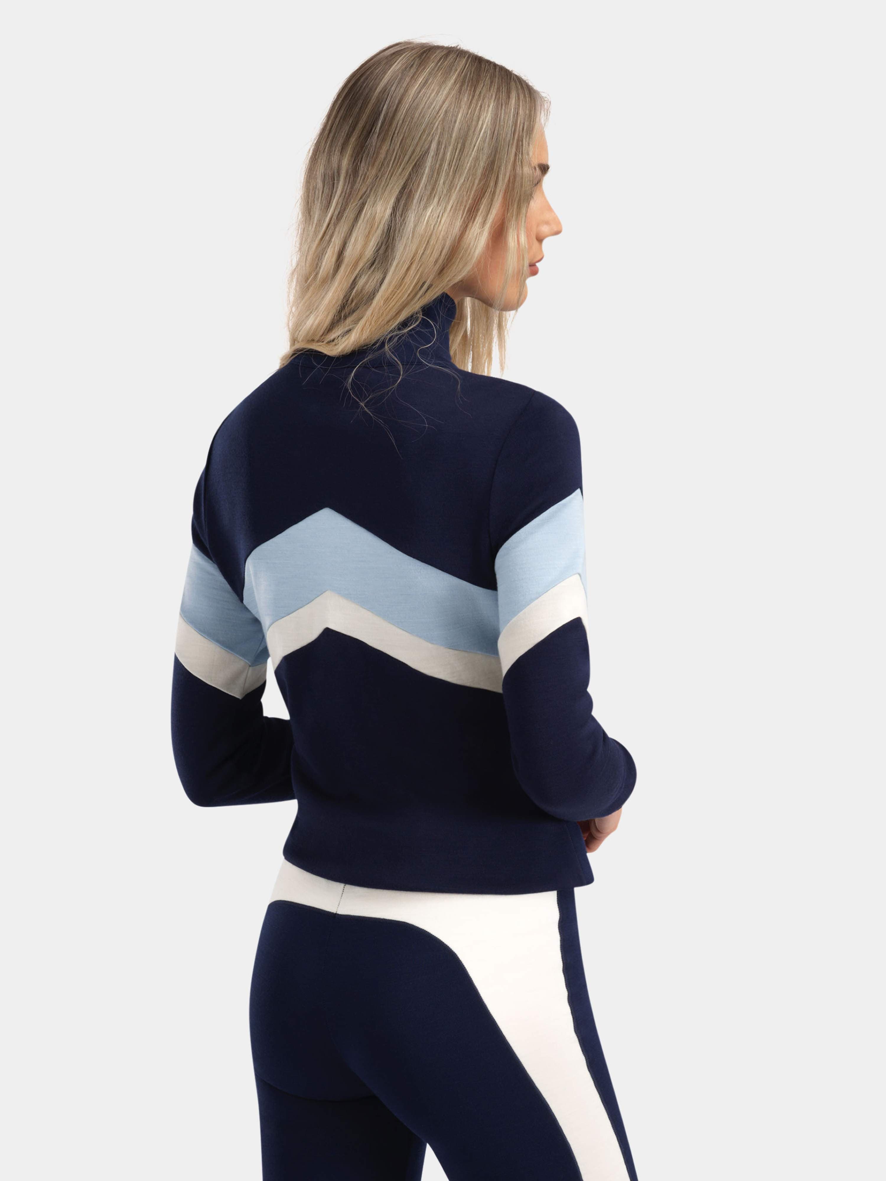 Vegglifjell Merino Half-zip Blue Ink / Snow White