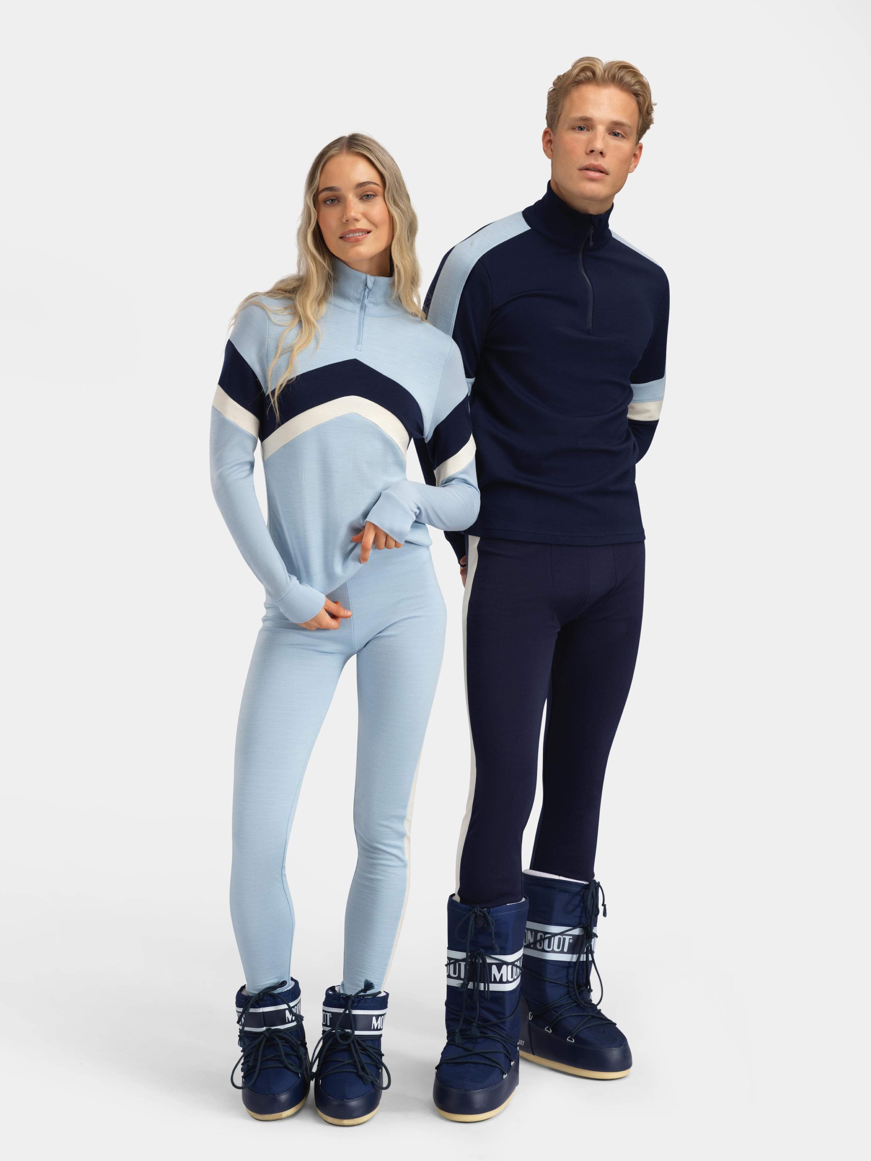 Vegglifjell Merino Half-zip Light Sky